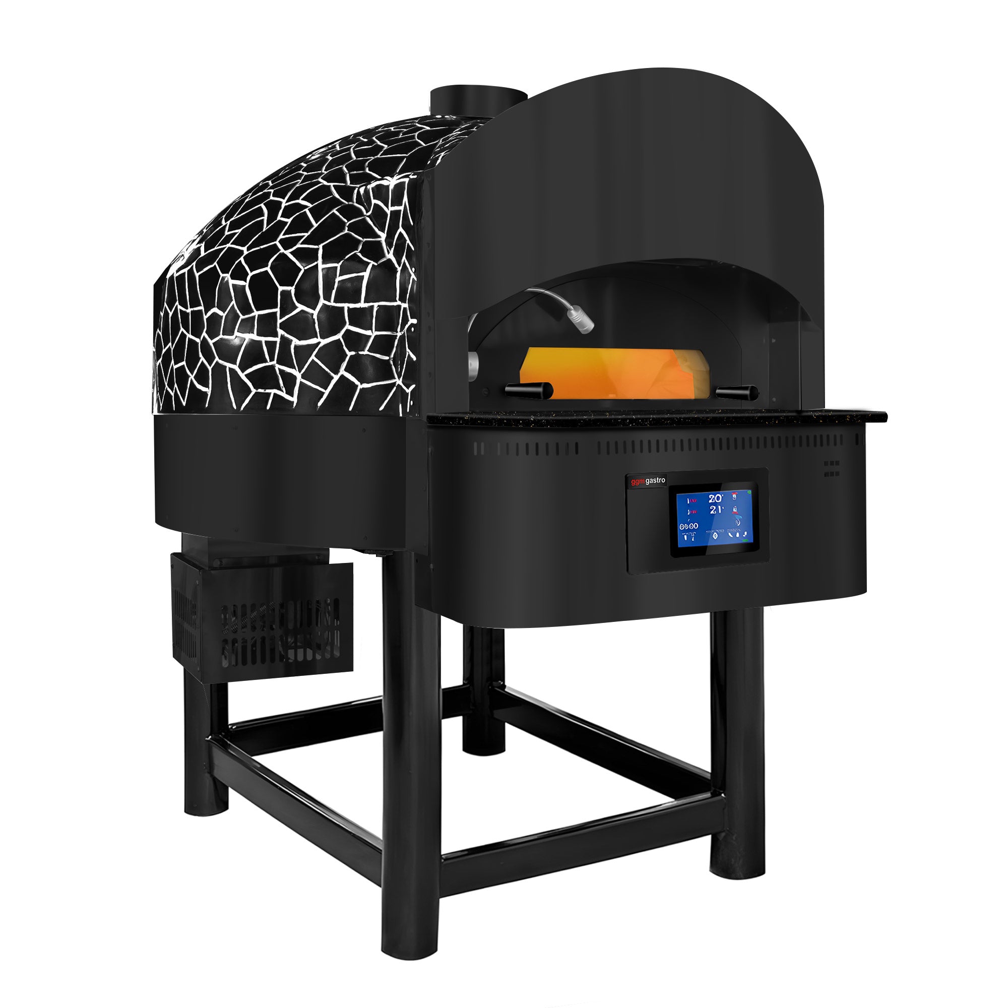 Gas stone pizza oven - 9x30 cm - rotating