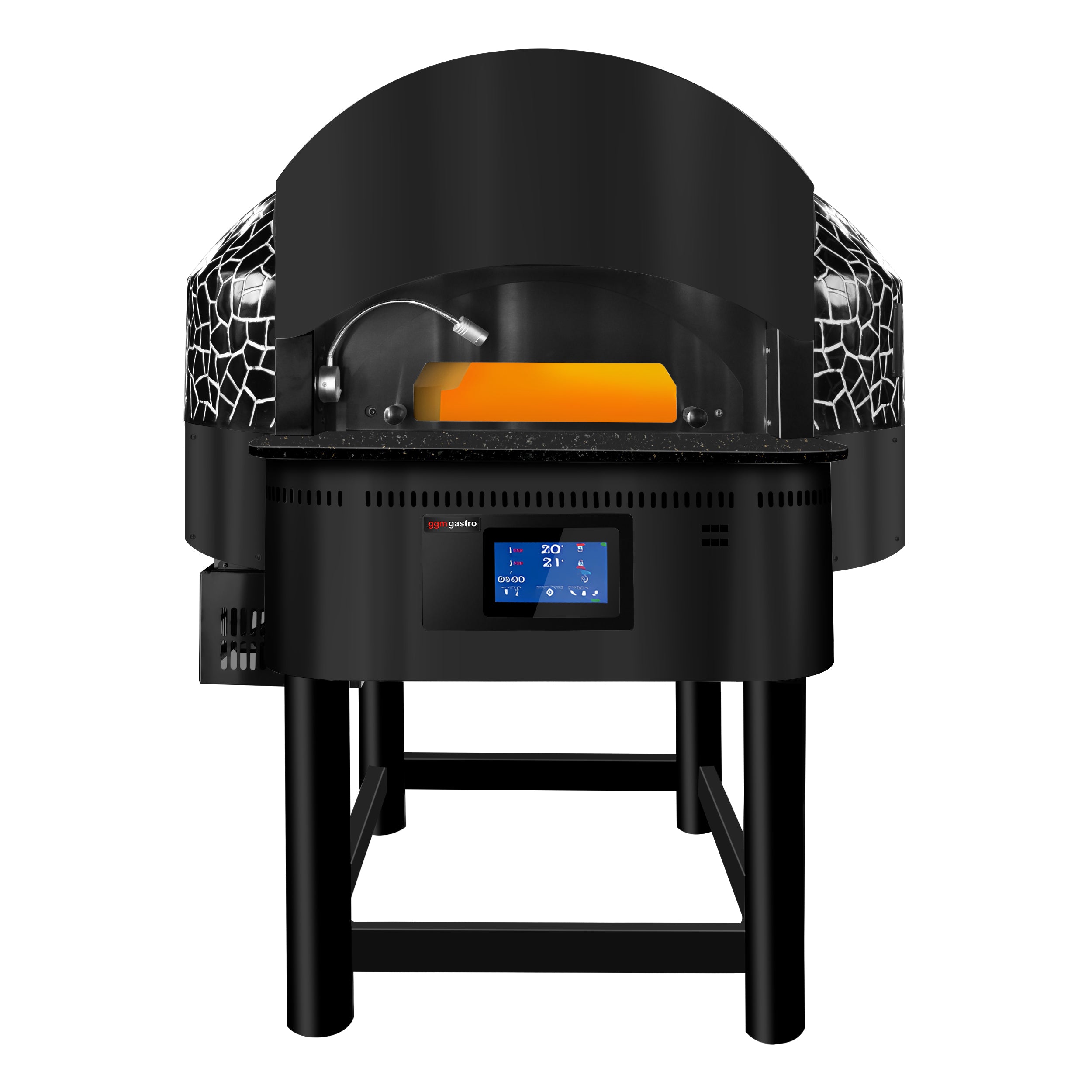 Gas stone pizza oven - 9x30 cm - rotating