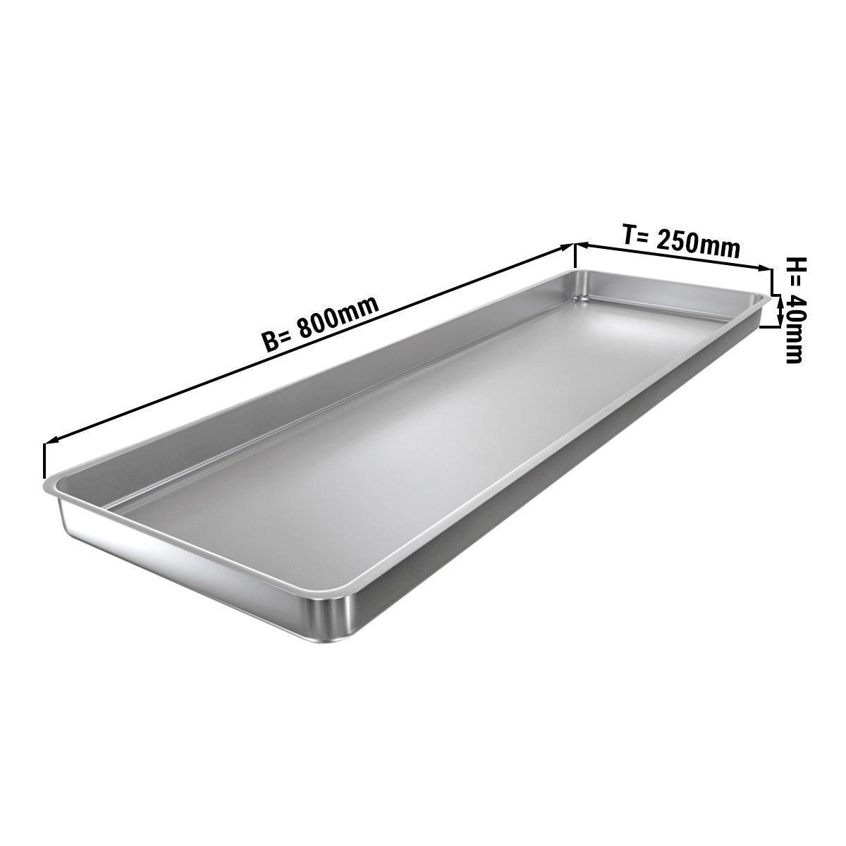 Serving plate with rim - 80 x 25 x 4 cm