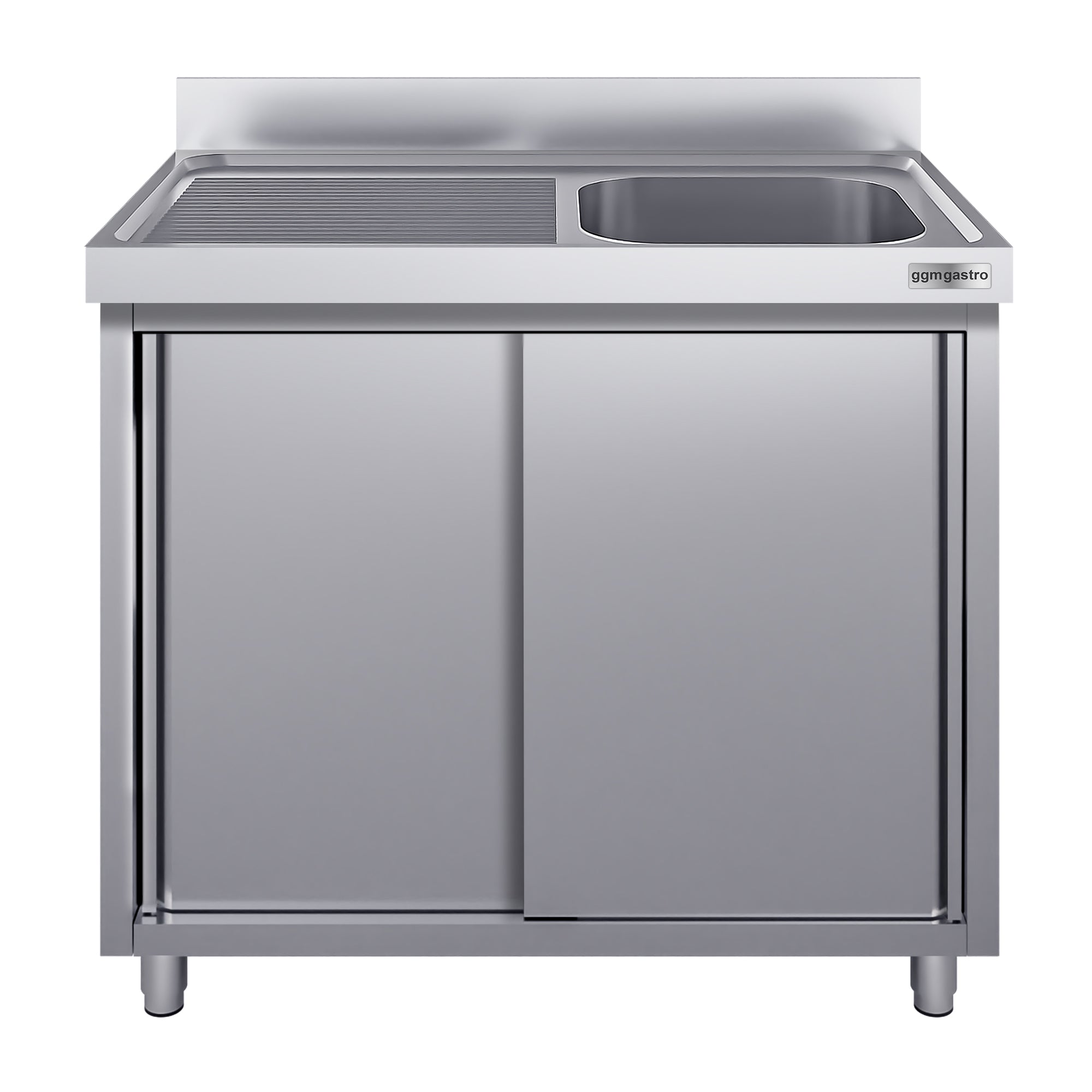 ECO stainless steel sink cabinet - 1.2 m - 1 basin right - L 50 x W 50 x D 30 cm