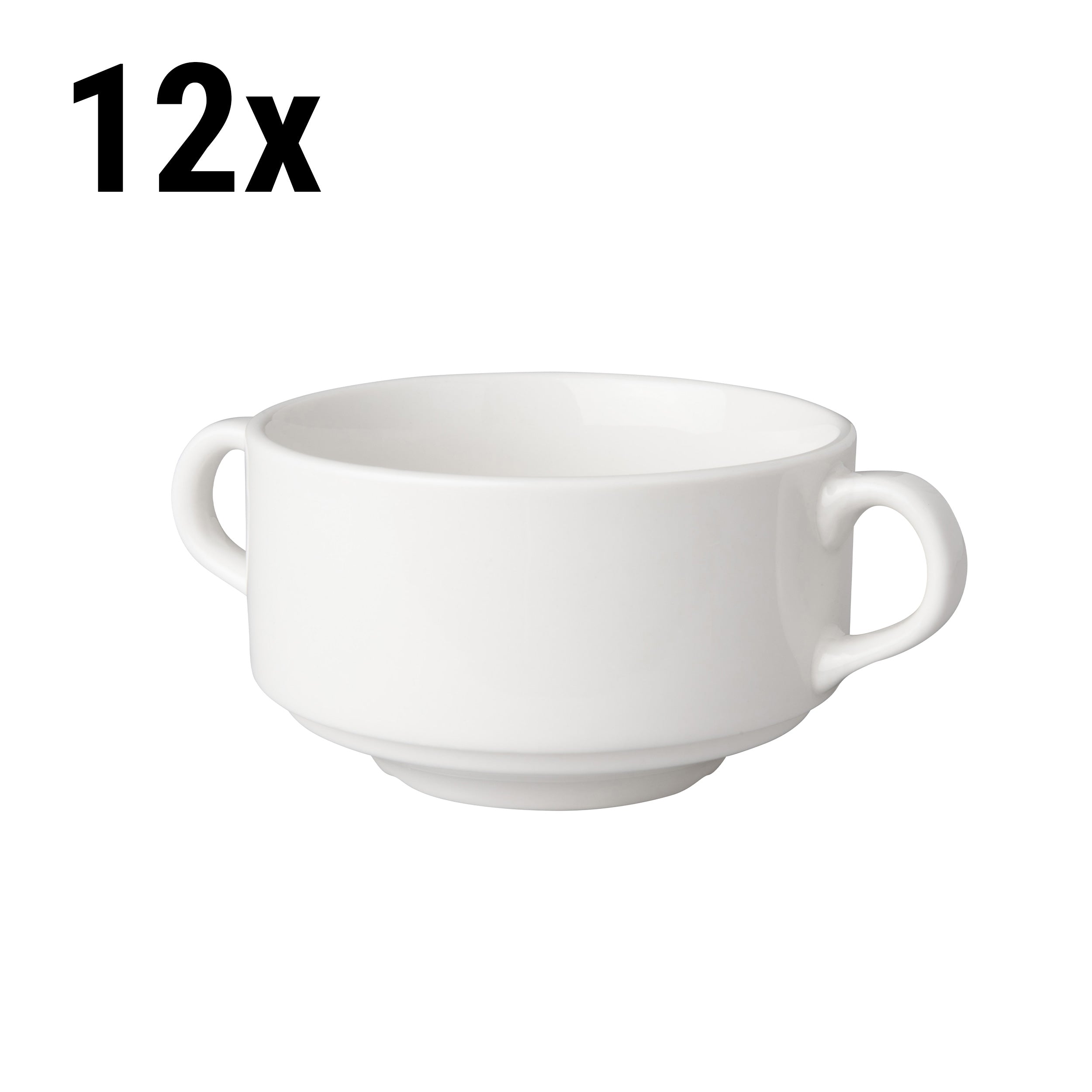 (12 pieces) Mammoet soup cup - 30 cl - white