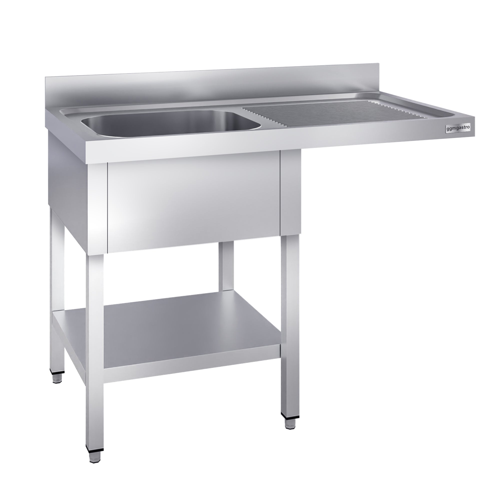 dishwashers Sink 1.2m - 1 basin on the left L 50 x W 40 x D 25 cm