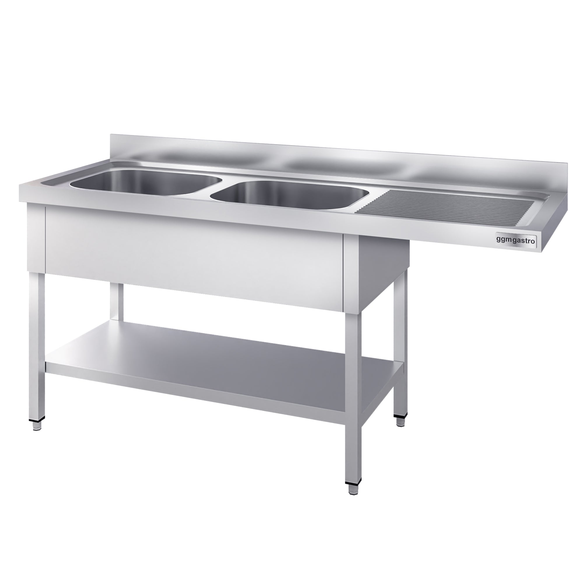 dishwashers Sink 1.8m - 2 basins on the left L 50 x W 40 x L 25 cm