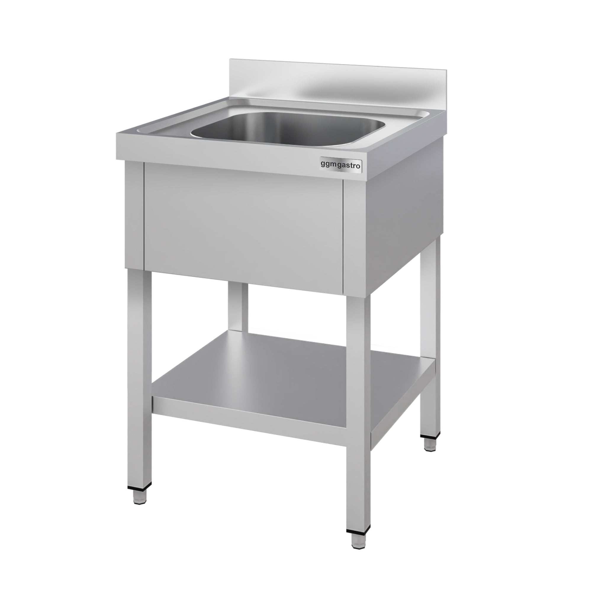 Stainless steel sink ECO - with base - 0.6 m - 1 sink - L 40 x W 40 x D 25 cm