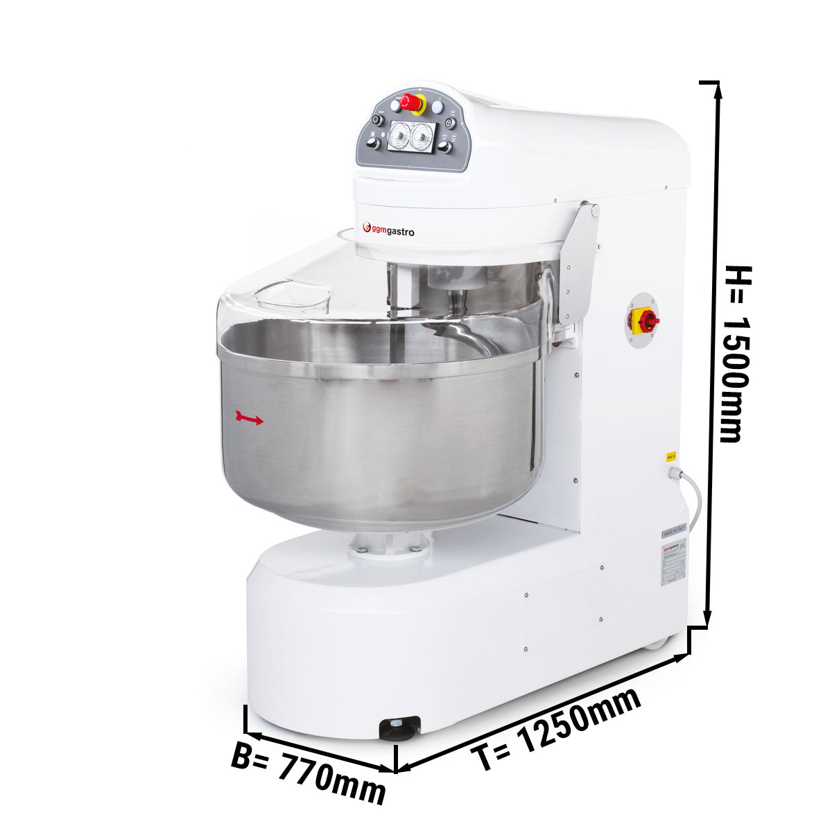 Dough mixer 188l / 120kg / tabletop / 400V