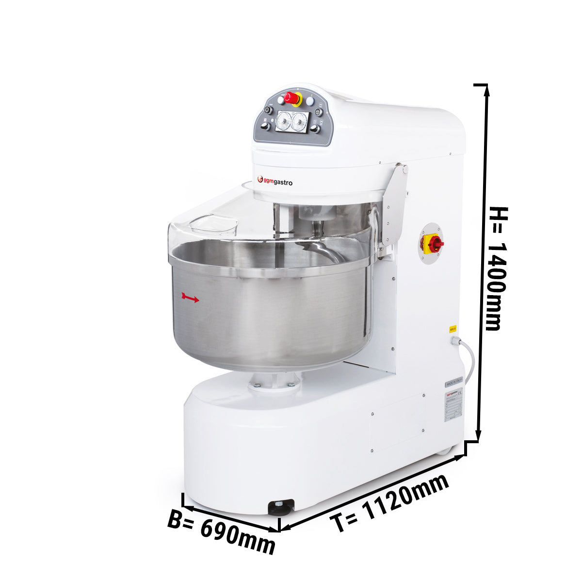 Dough mixer 131l / 80kg / tabletop / 400V