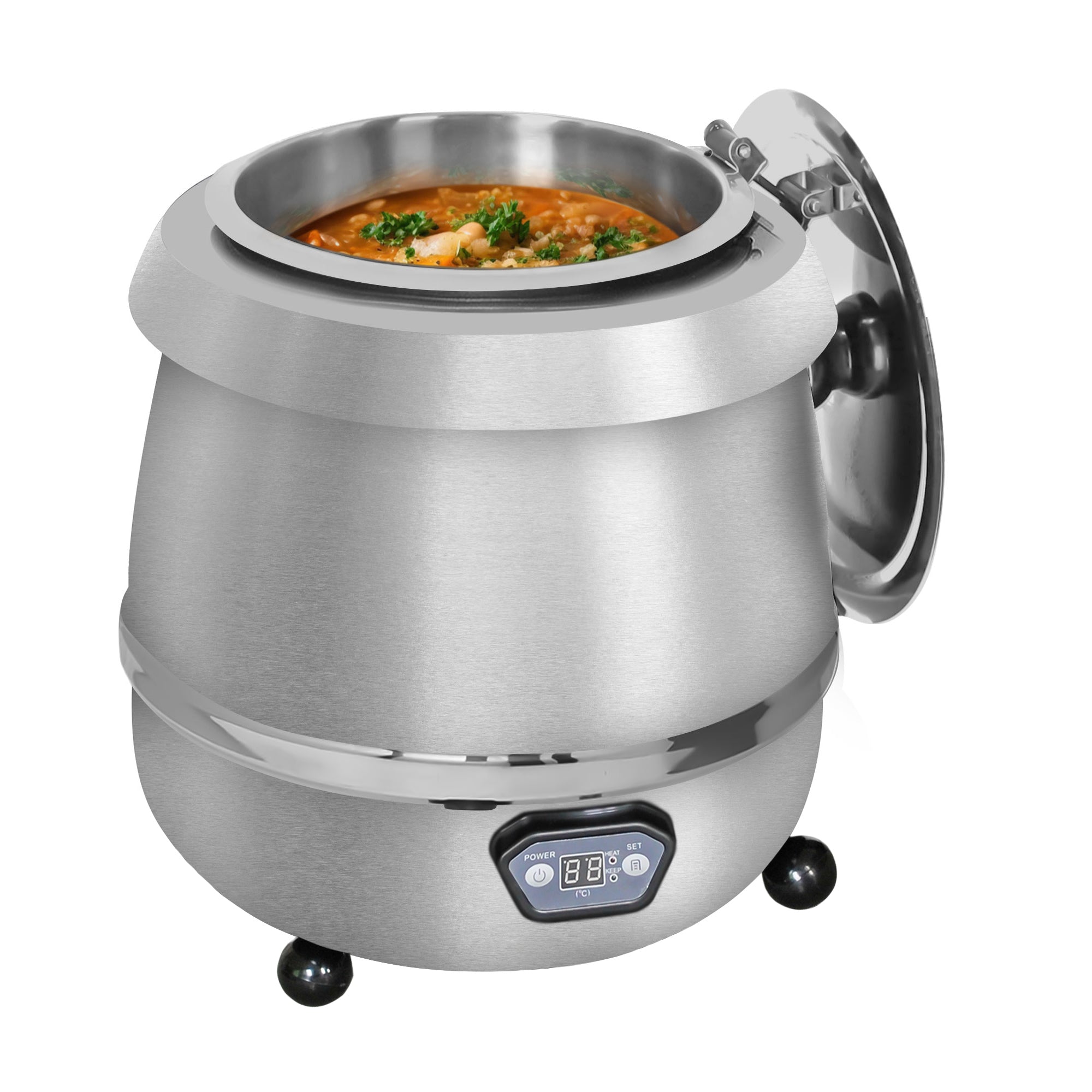 Soup warmer - 9 liters - Digital - Stainless steel