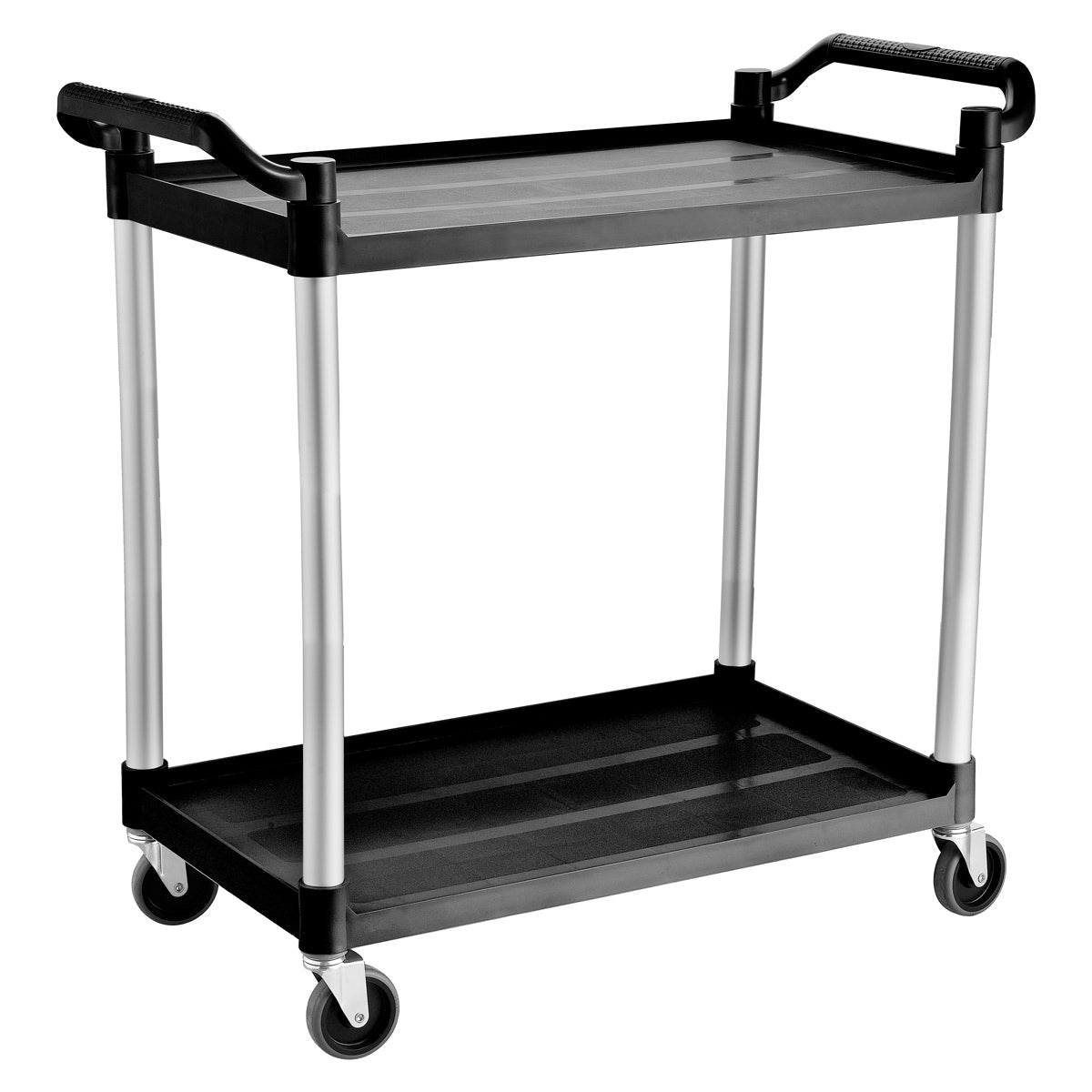 Plastic serving trolley 1.02 m - with 2 shelves