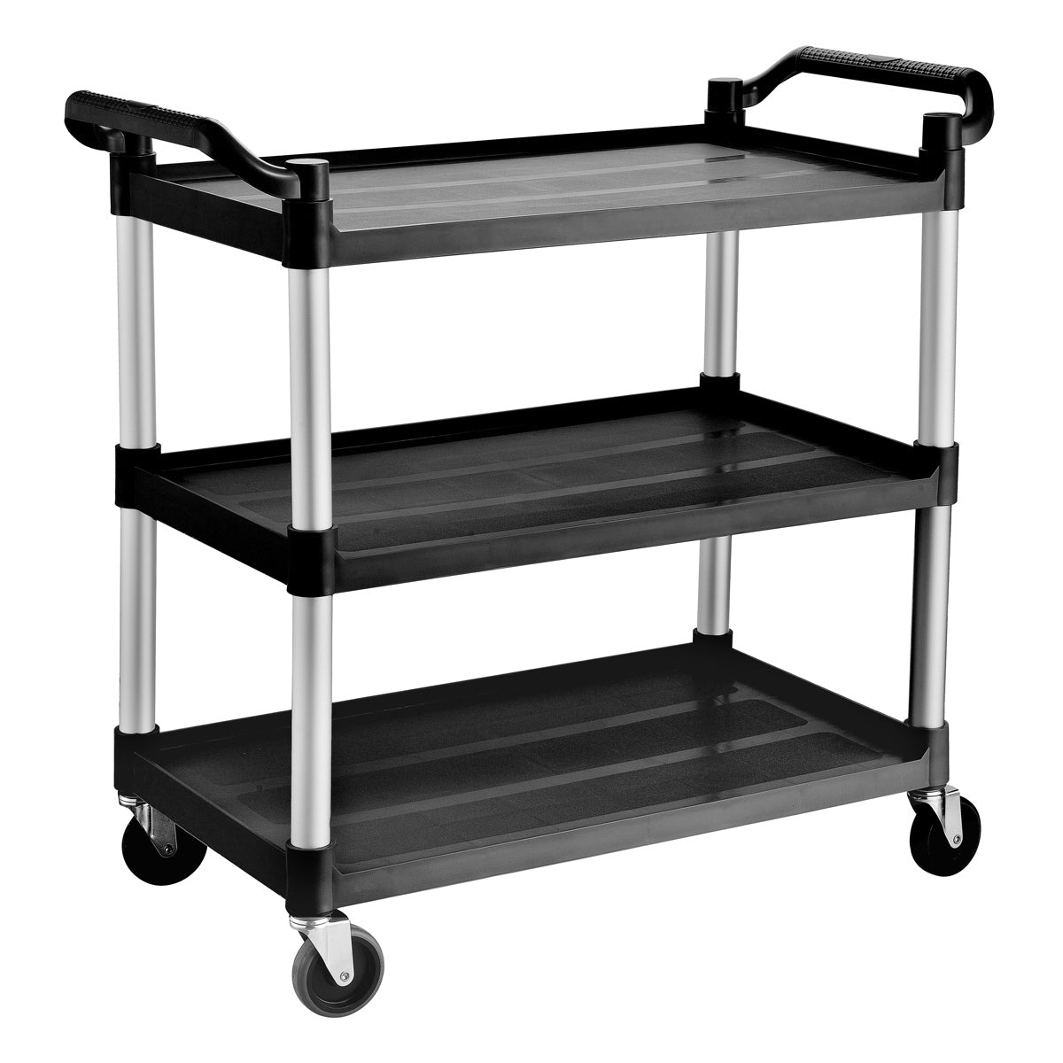 Plastic serving trolley 1.02 m - with 3 shelves