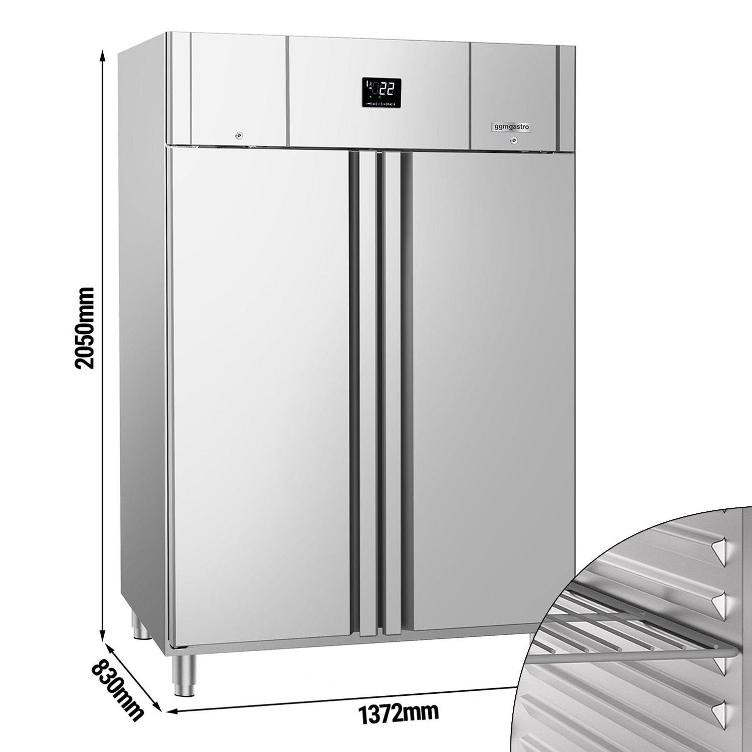 Freezer PREMIUM - GN 2/1 - 1200 liters - with 2 doors