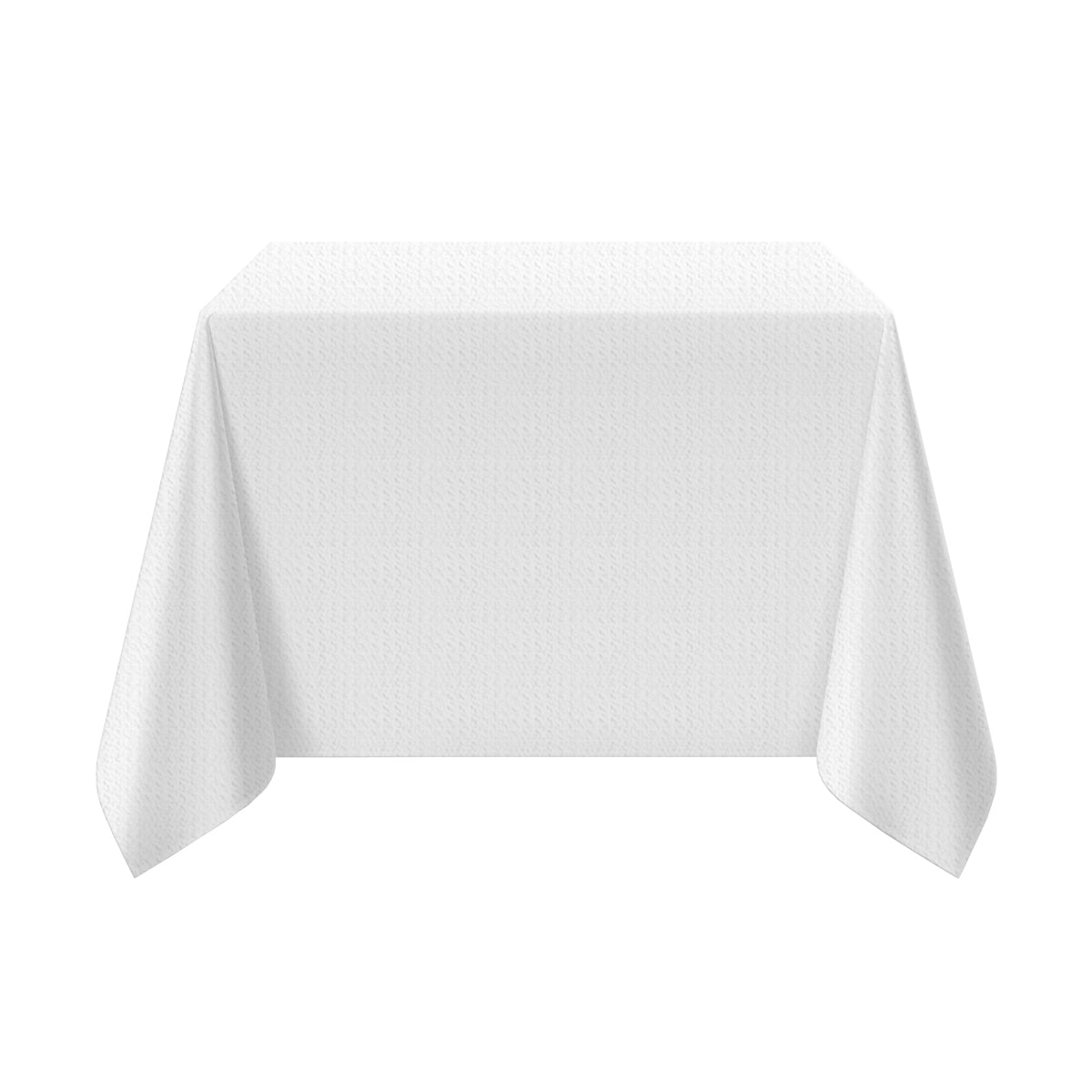 (30 pieces) Damask tablecloth Porto Diamant - 130 x 220 cm - white