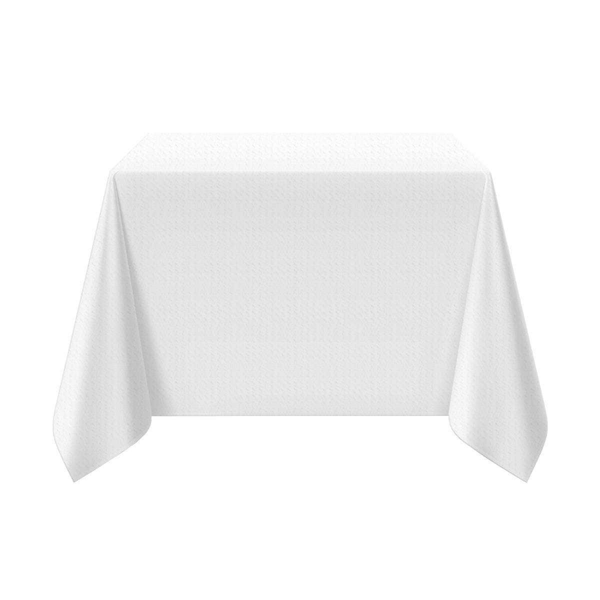 (30 pieces) Damask tablecloth Porto - smooth satin - 130 x 190 cm - white