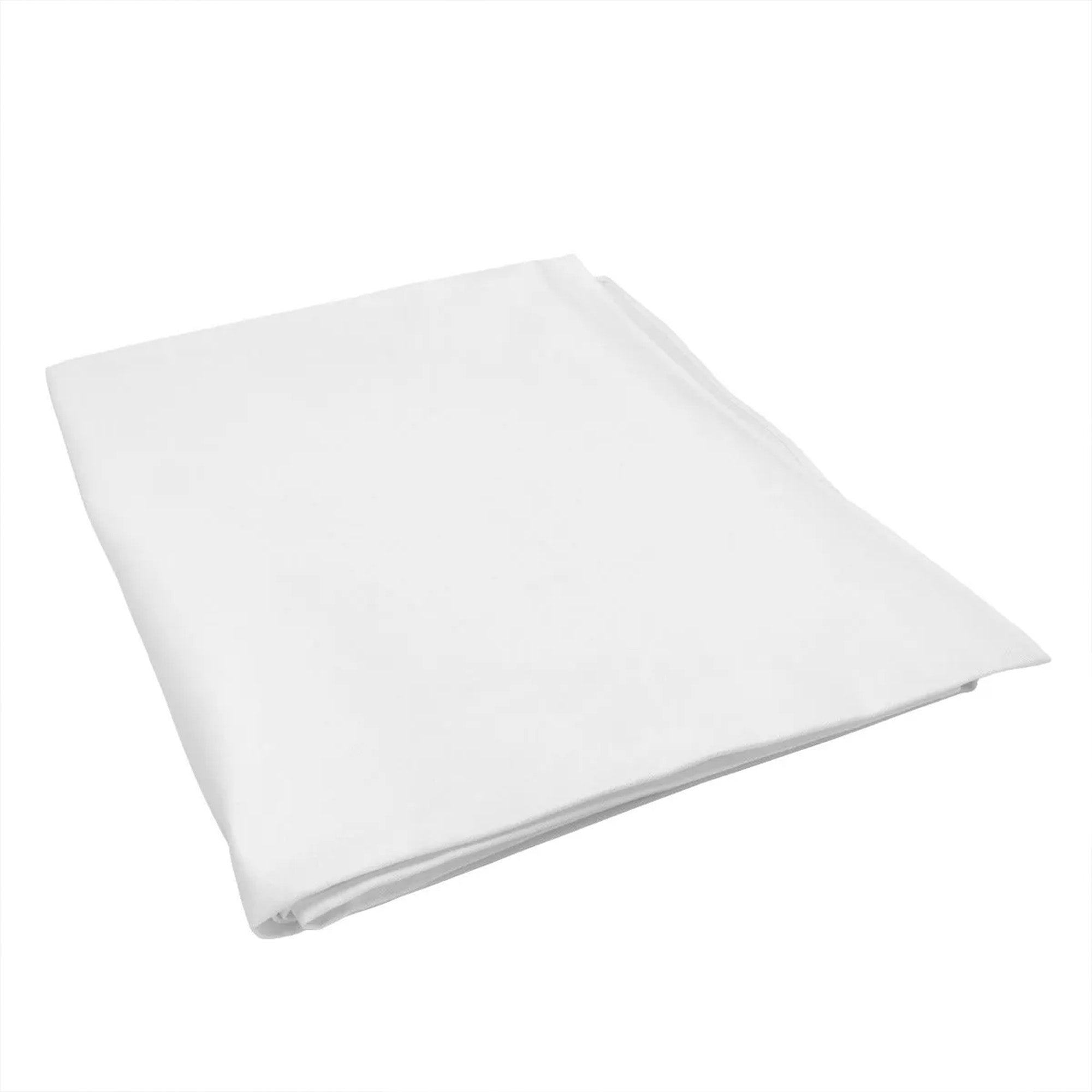 (30 броя) Дамаска покривка Porto - гладък сатен - 130 x 130 см - бял