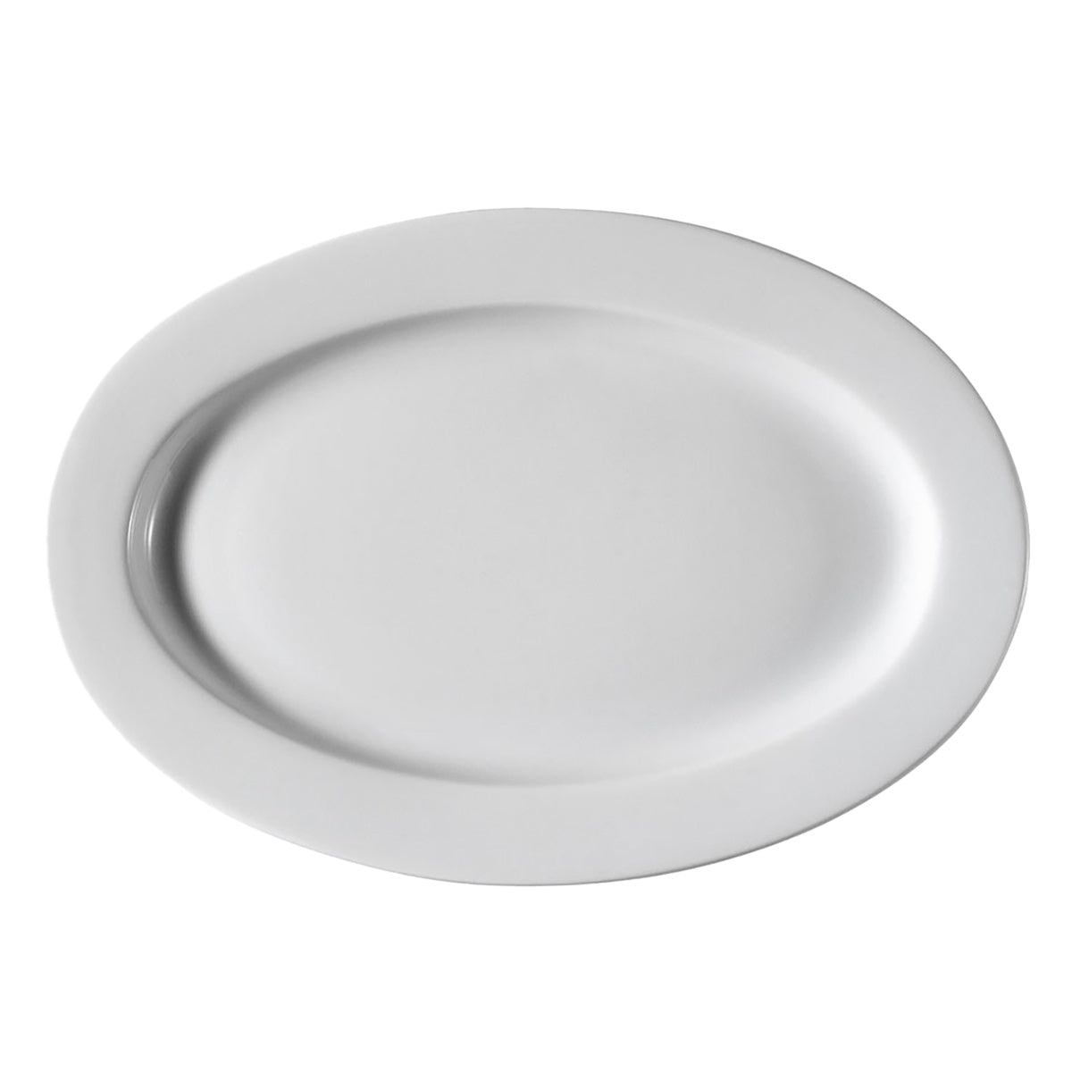 (12 pieces) PERA White - plate oval - Ø 24 cm