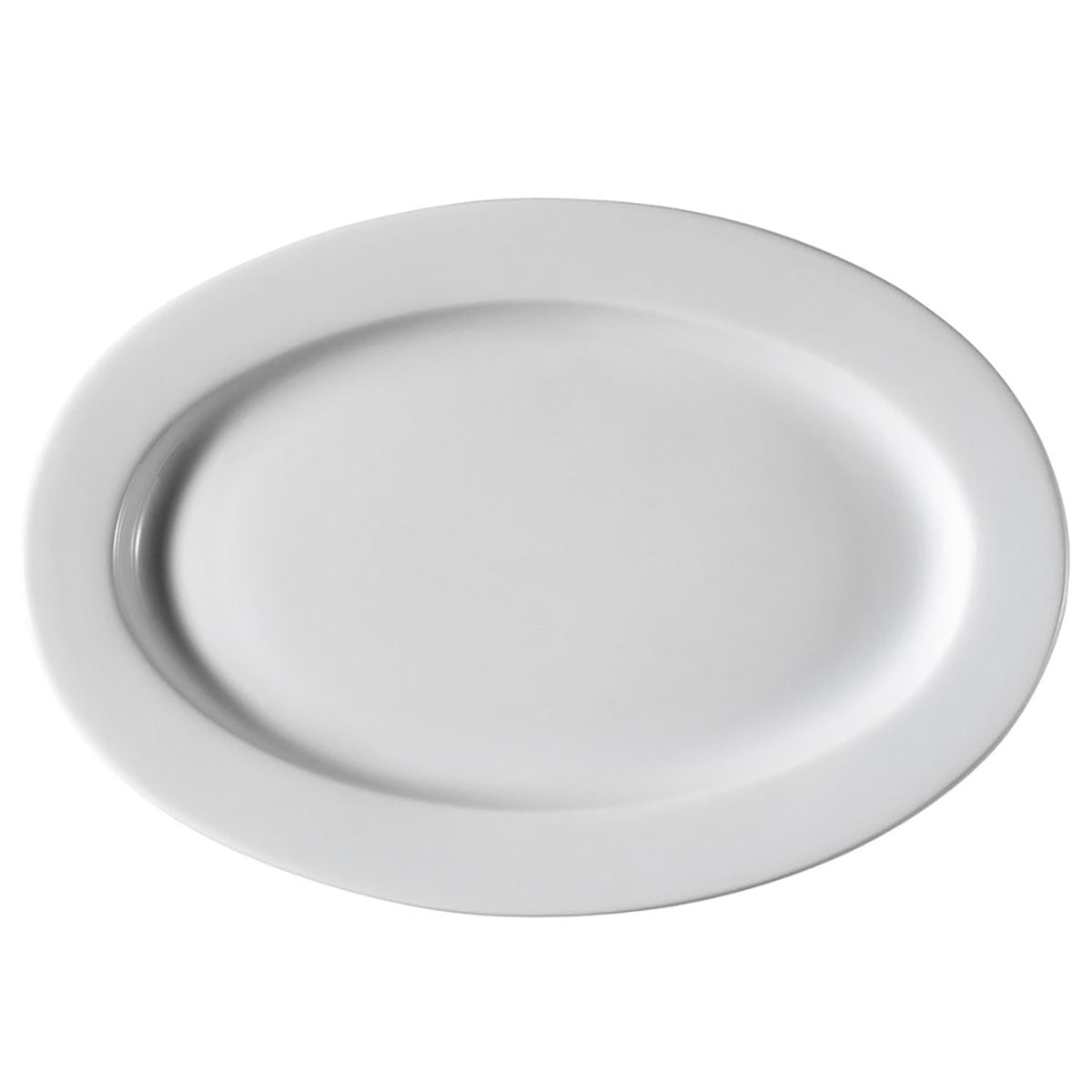 (12 pieces) PERA White - plate oval - Ø 35 cm