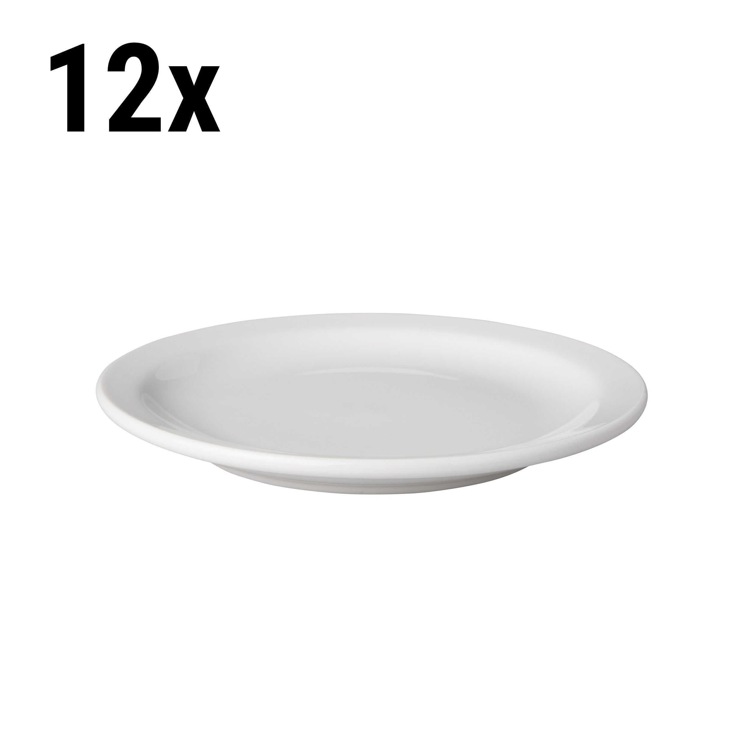 (12 pieces) Mammoet flat plate - Ø 16 cm - White