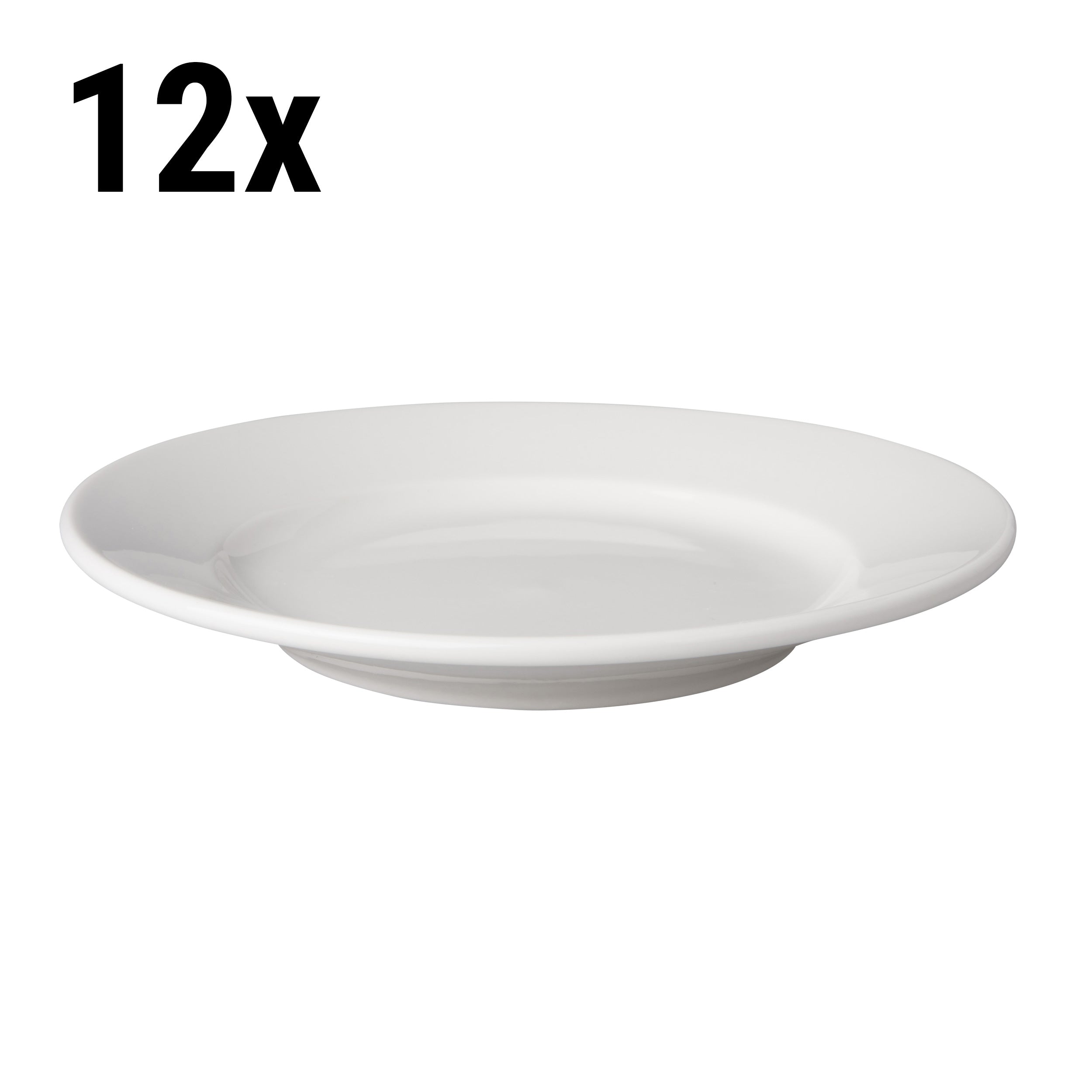 (12 pieces) Mammoet flat plate - Ø 18 cm - White