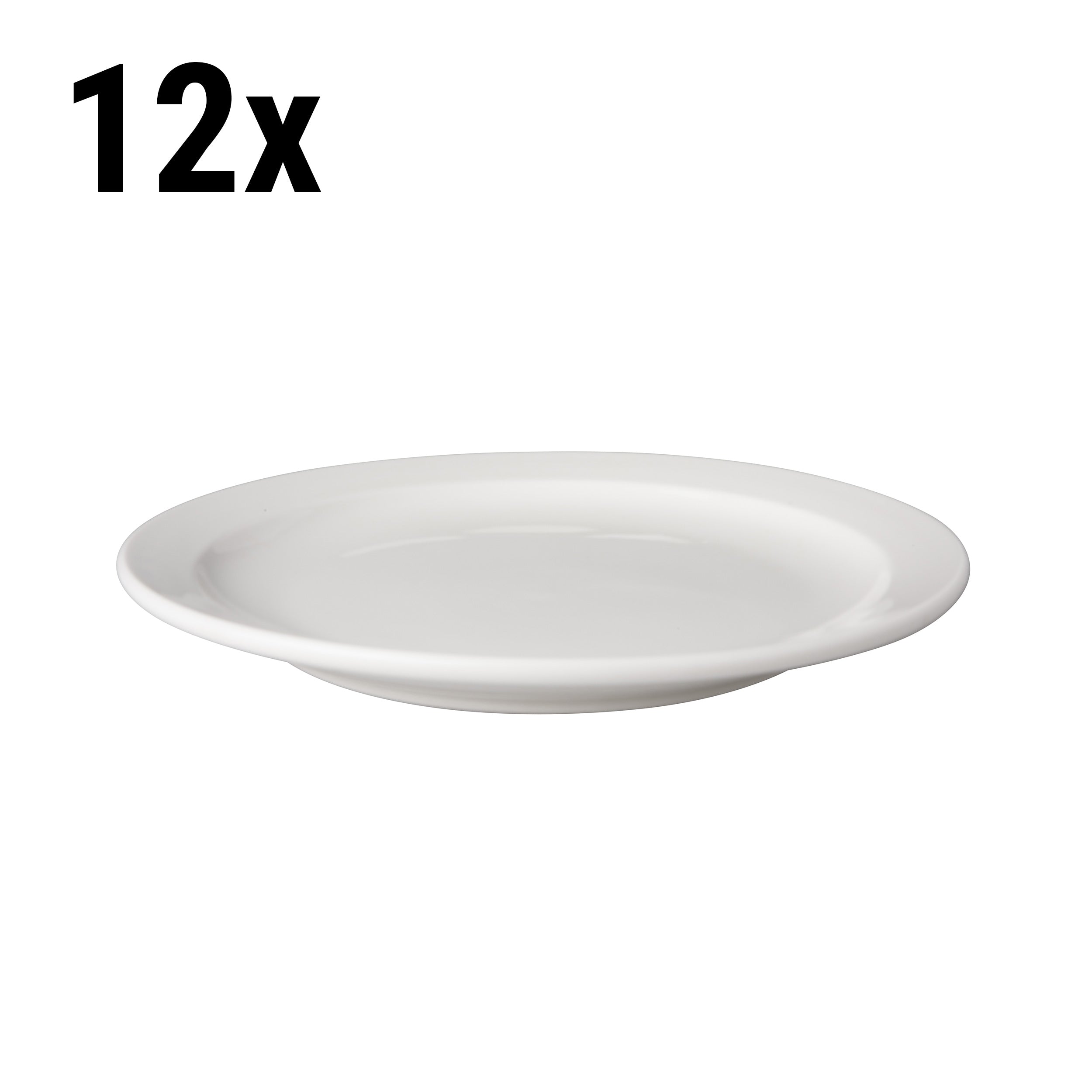 (12 pieces) Mammoet flat plate - Ø 21 cm - White