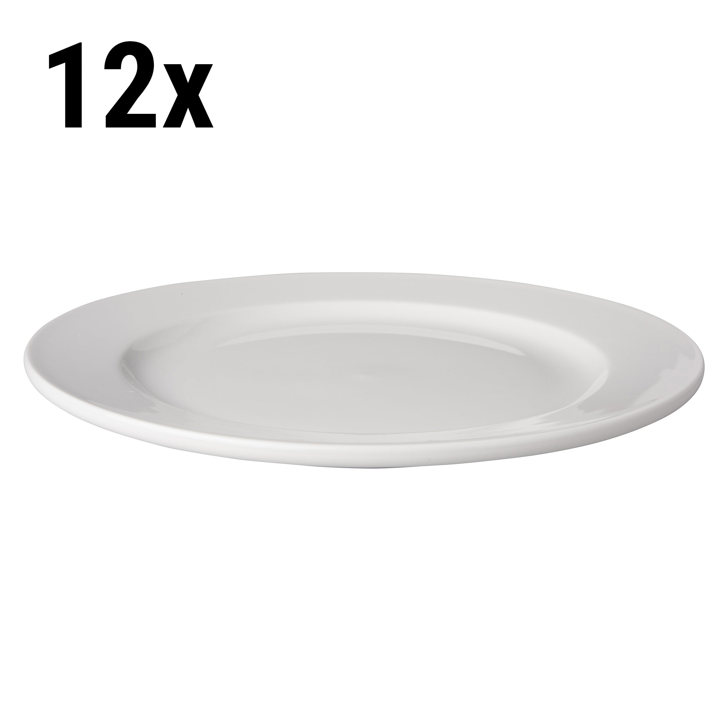 (12 pieces) Mammoet flat plate - Ø 24.5 cm - White