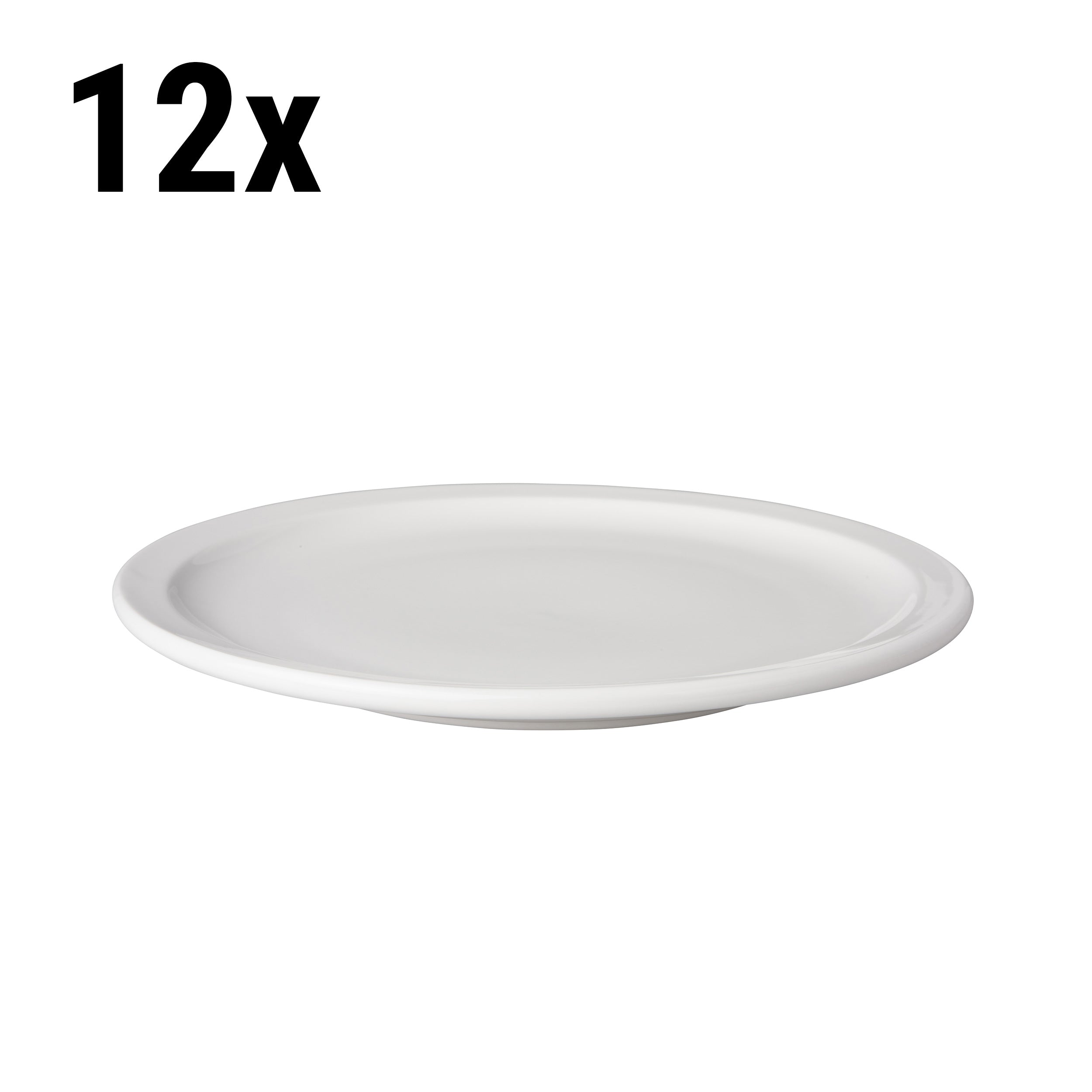 (12 pieces) Mammoet flat plate - Ø 24 cm - White