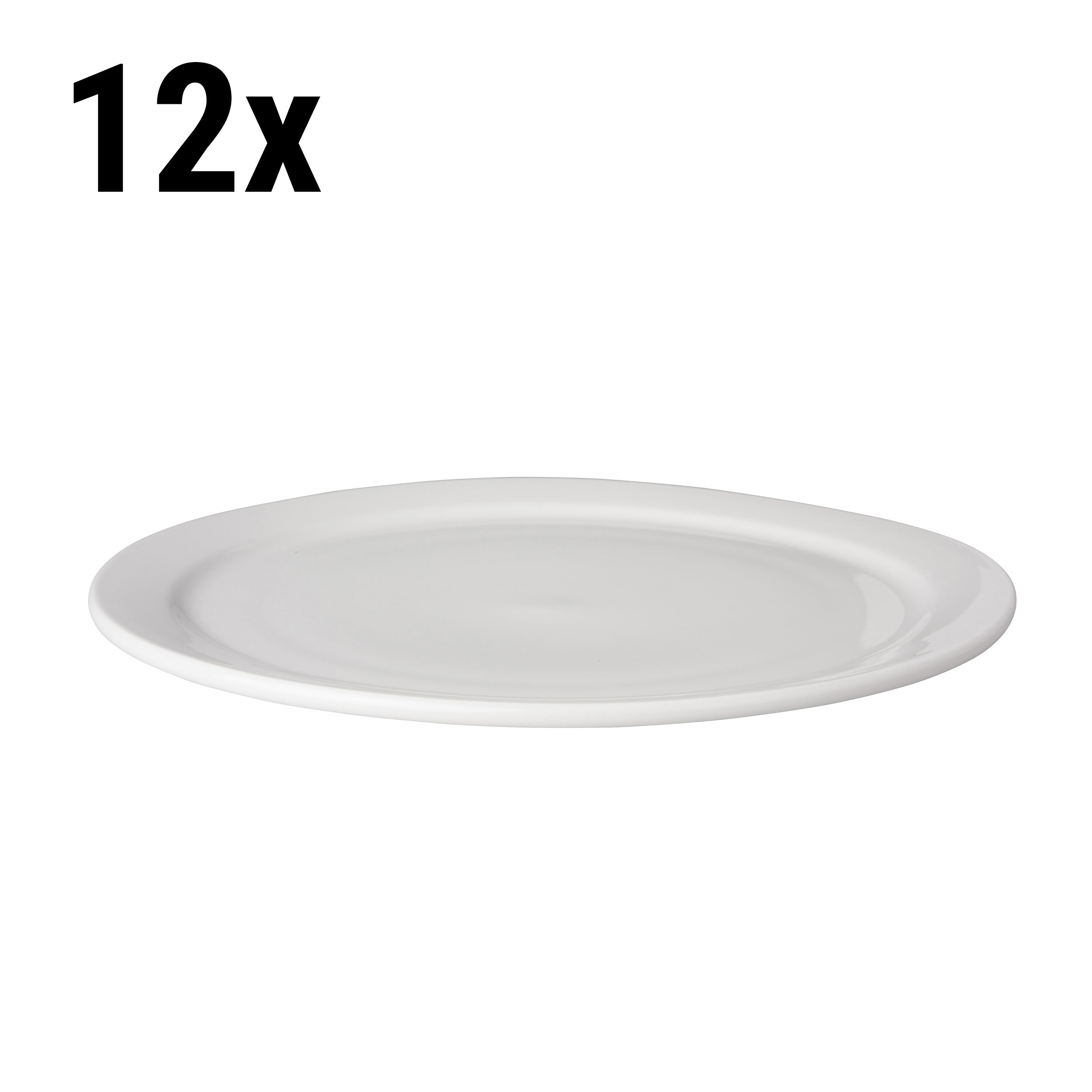 (12 pieces) Mammoet flat plate - Ø 26 cm - White