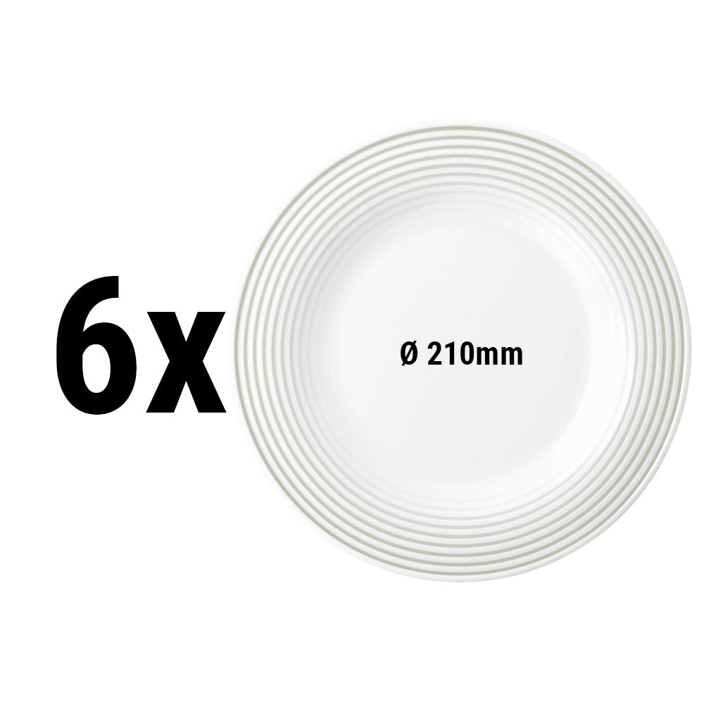 (6 pieces) Seltmann Weiden - plate flat - Ø 21.5cm