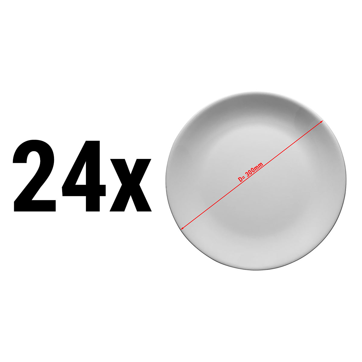 (24 броя) ENTity - плоска чиния - чиния за пица - Ø 30 см