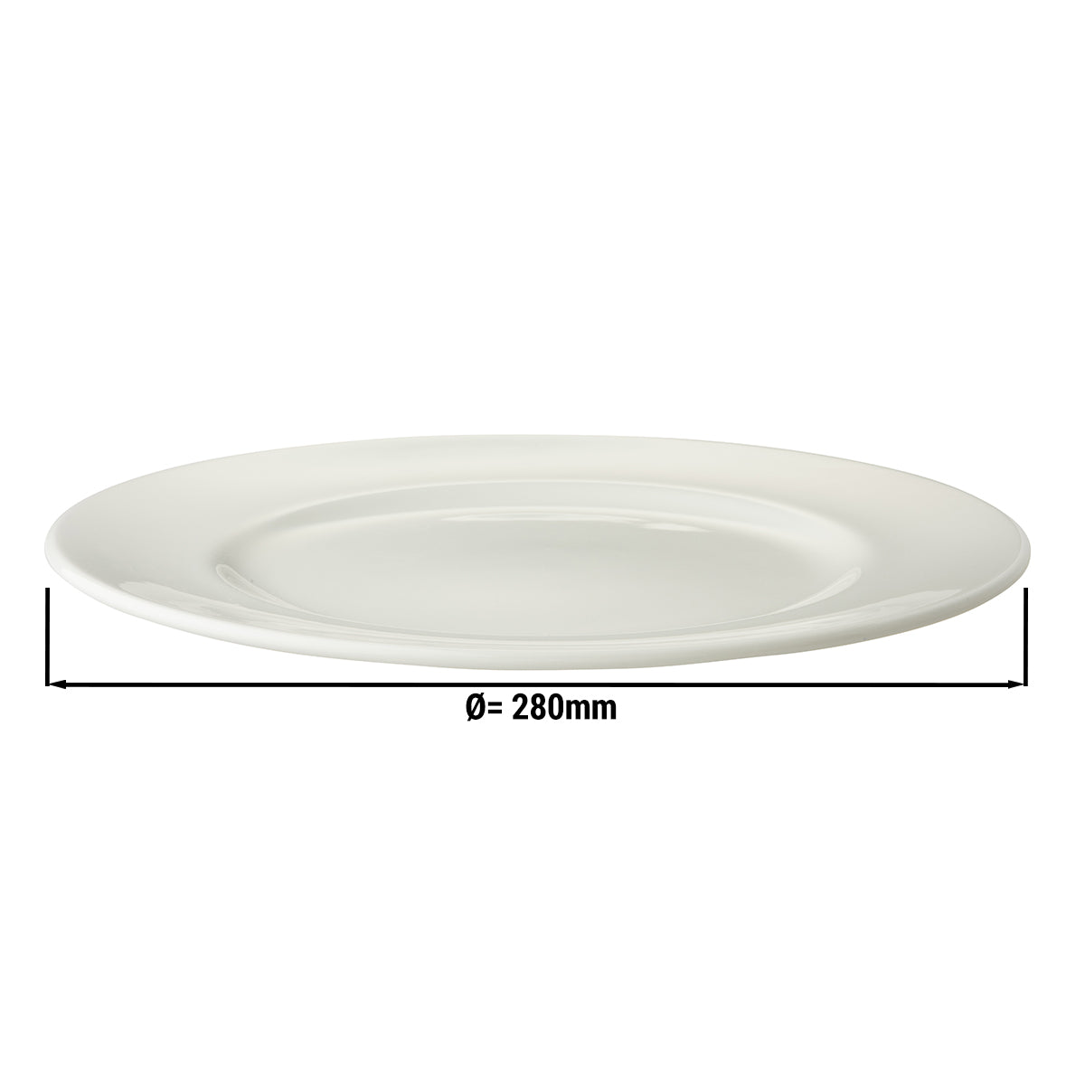 (12 pieces) Maastricht flat plate - Ø 28 cm - ivory