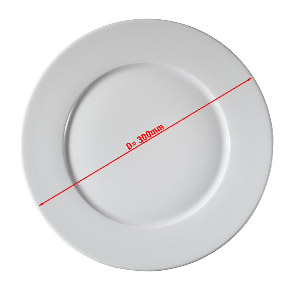 (12 броя) PERA бяла - плоска чиния - чиния за пица - Ø 30 см