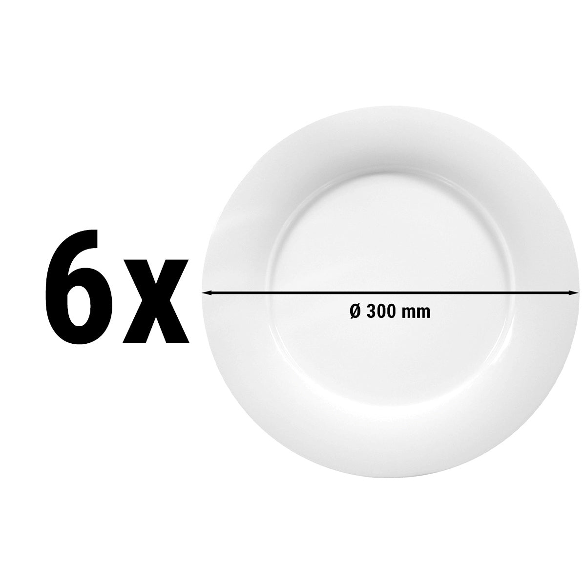 (6 pieces) Seltmann Weiden - flat plate - Ø 30 cm