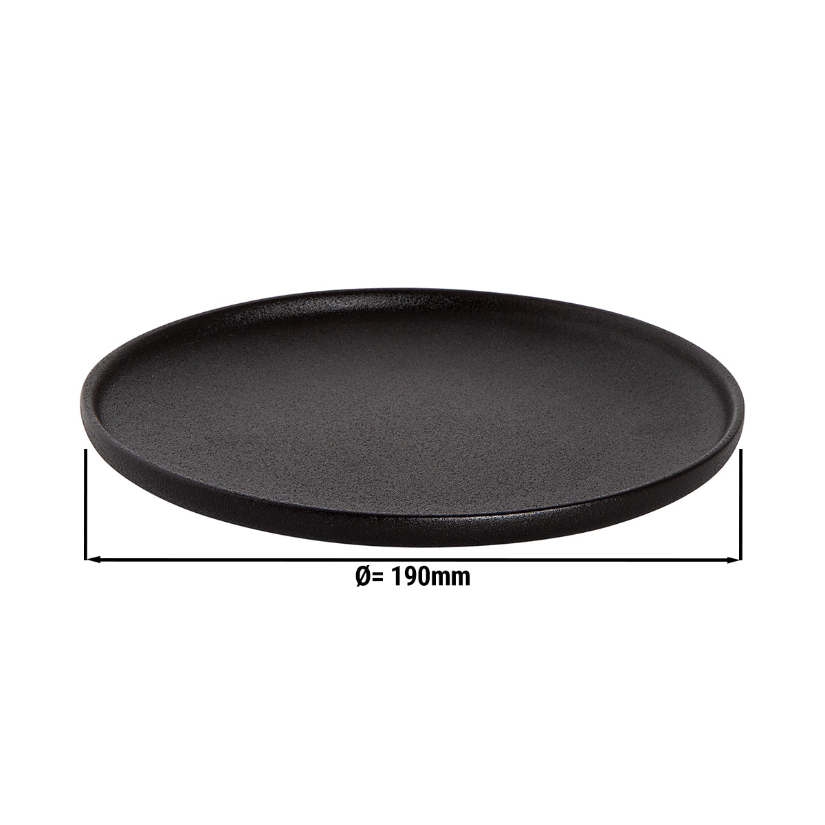 (12 pieces) Maastricht flat plate - Ø 19 cm - Black