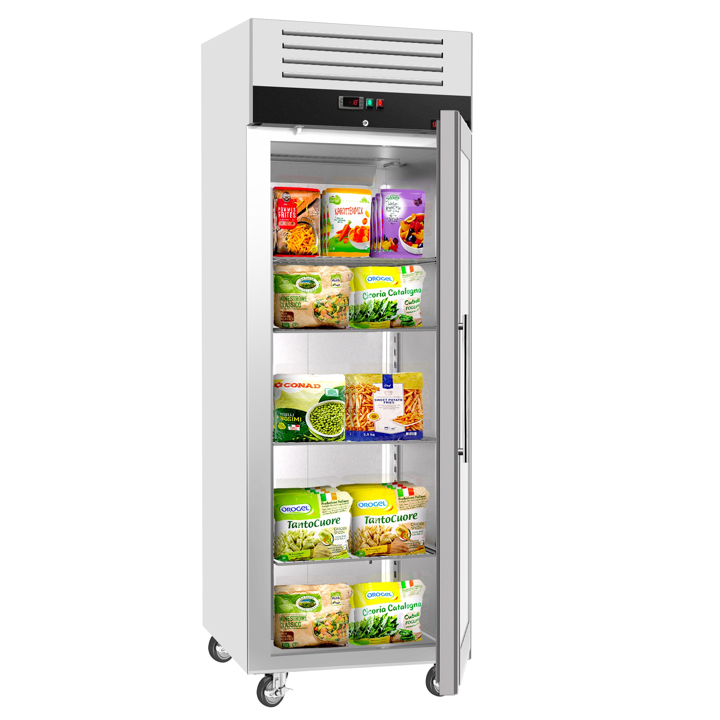 Freezer PREMIUM - 0.74 x 0.83 m - with 1 glass door