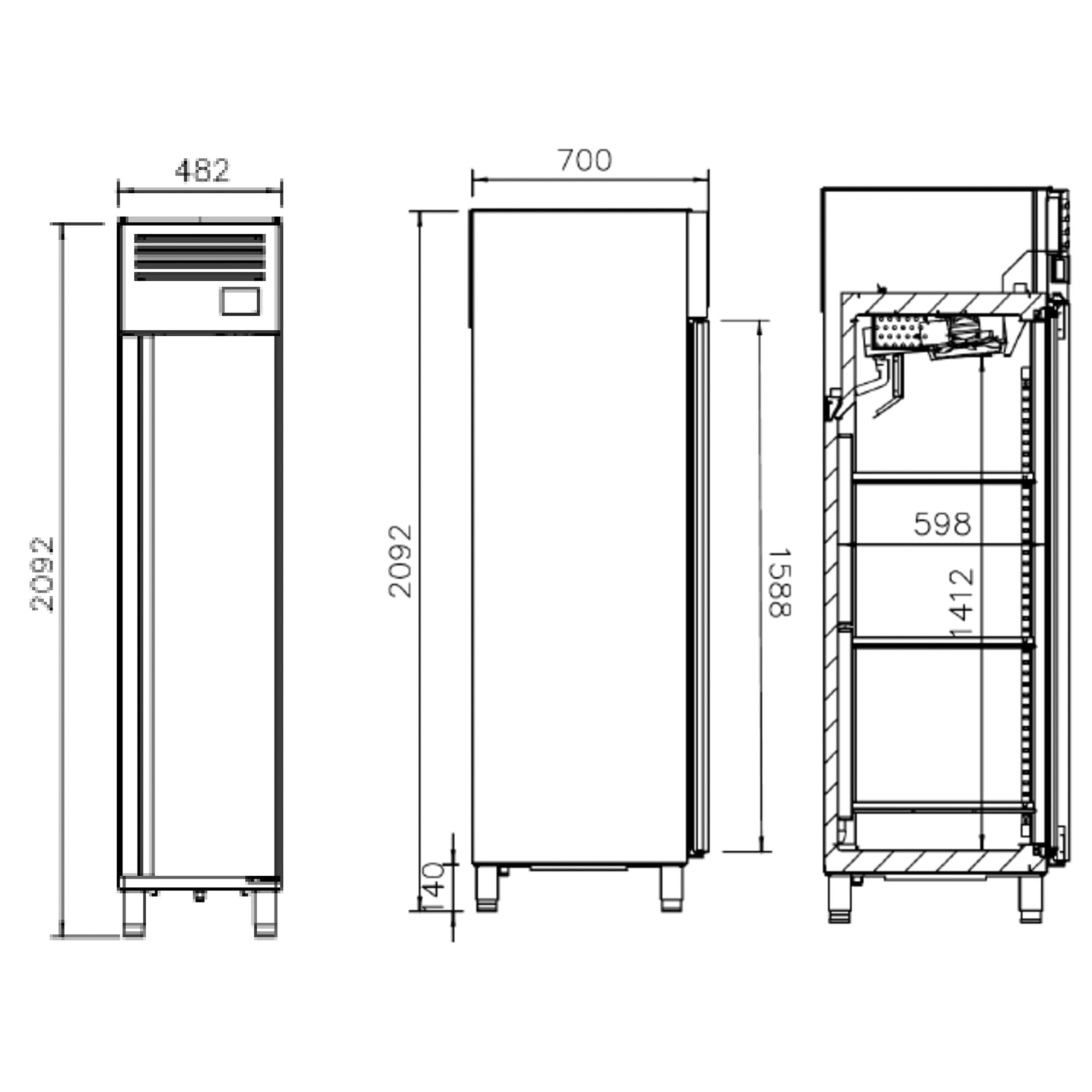 Freezer (GN 1/1) - with 1 door