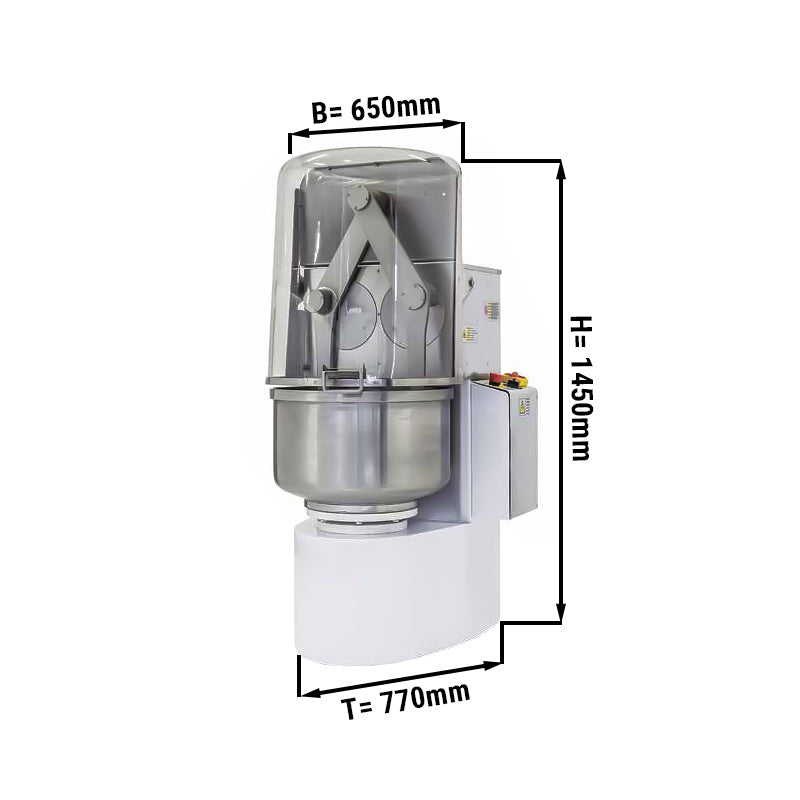 Dough mixer with extended arms - 80 liters / 60 kg