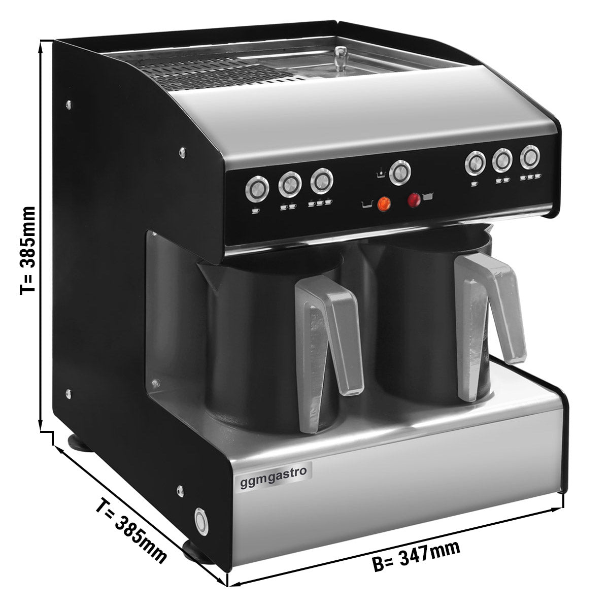 Turkish coffee and mocha machine DUO - Black / Chrome