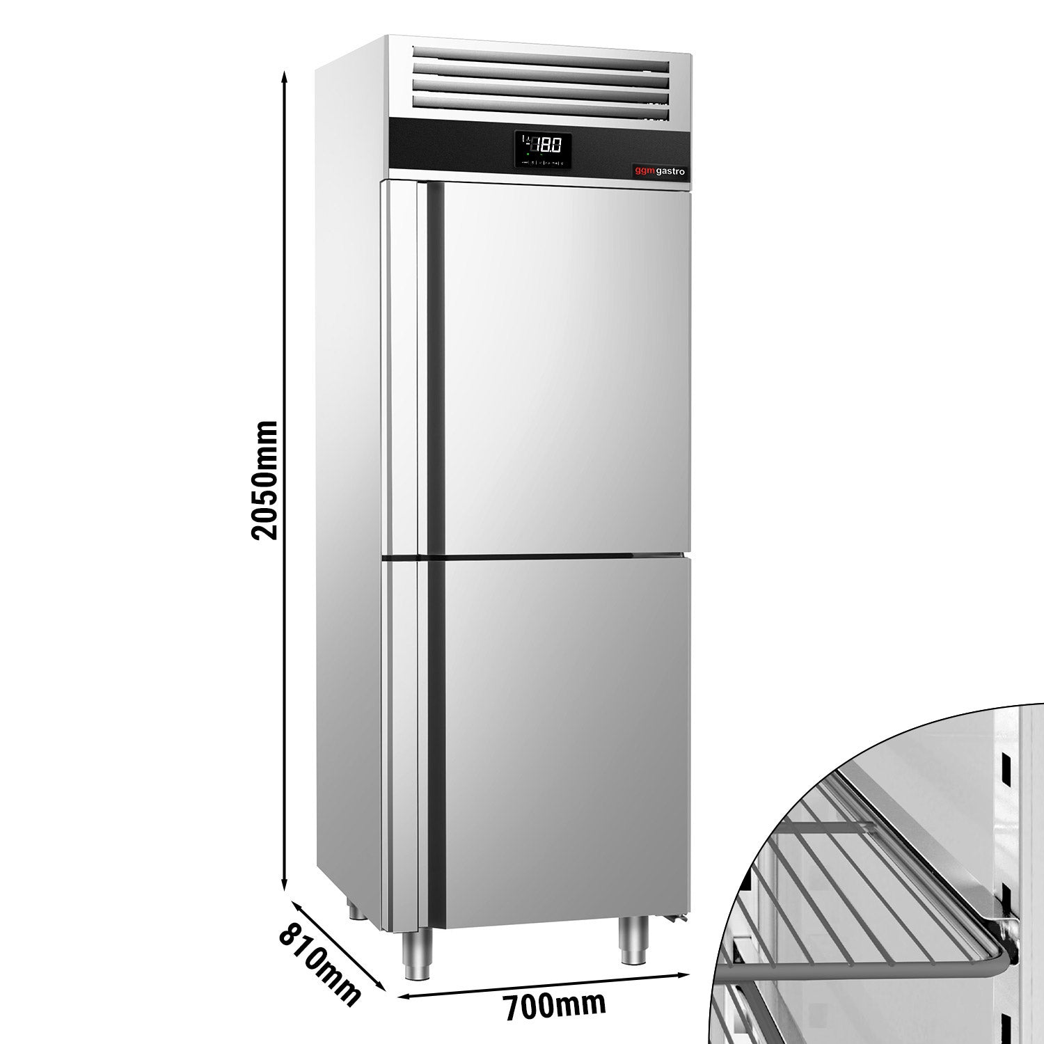 Freezer 0.7 x 0.81m with 2 stainless steel doors