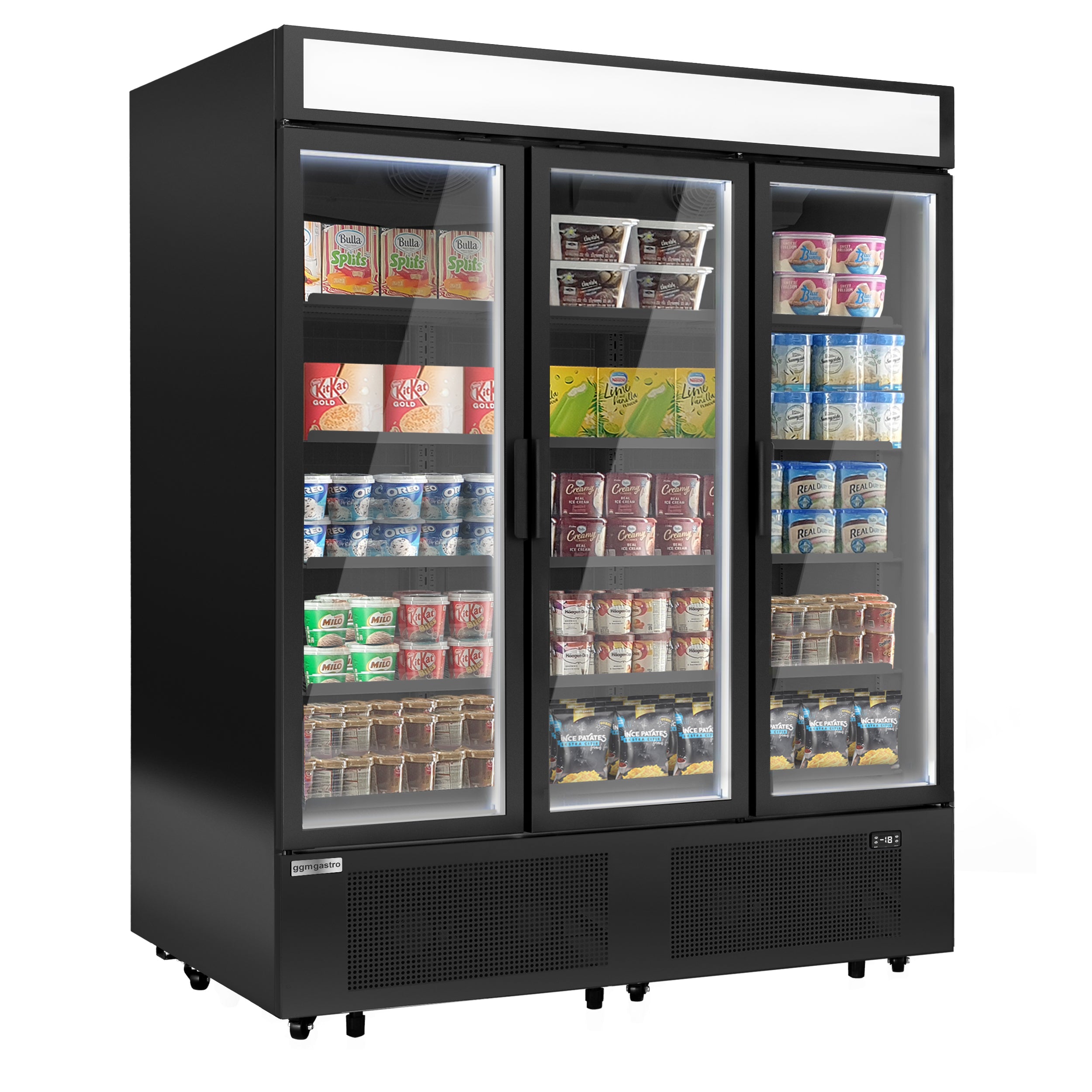 Freezer - 891 liters - with 3 glass doors