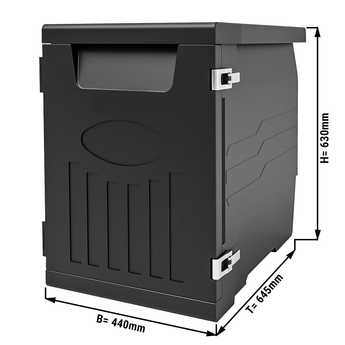 Thermotransportbox Fronlader | Изолационна кутия | Кутия от стиропор | Polibox | Кутия за съхранение на топлина - 92 литра