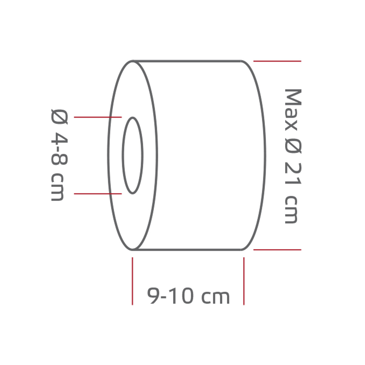 Toilet paper dispenser for large rolls