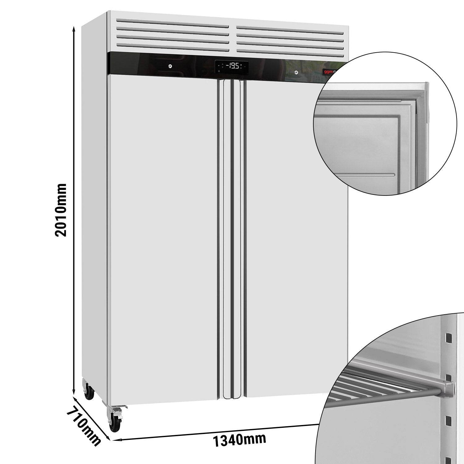 ECO freezer - 1200 liters - with 2 doors