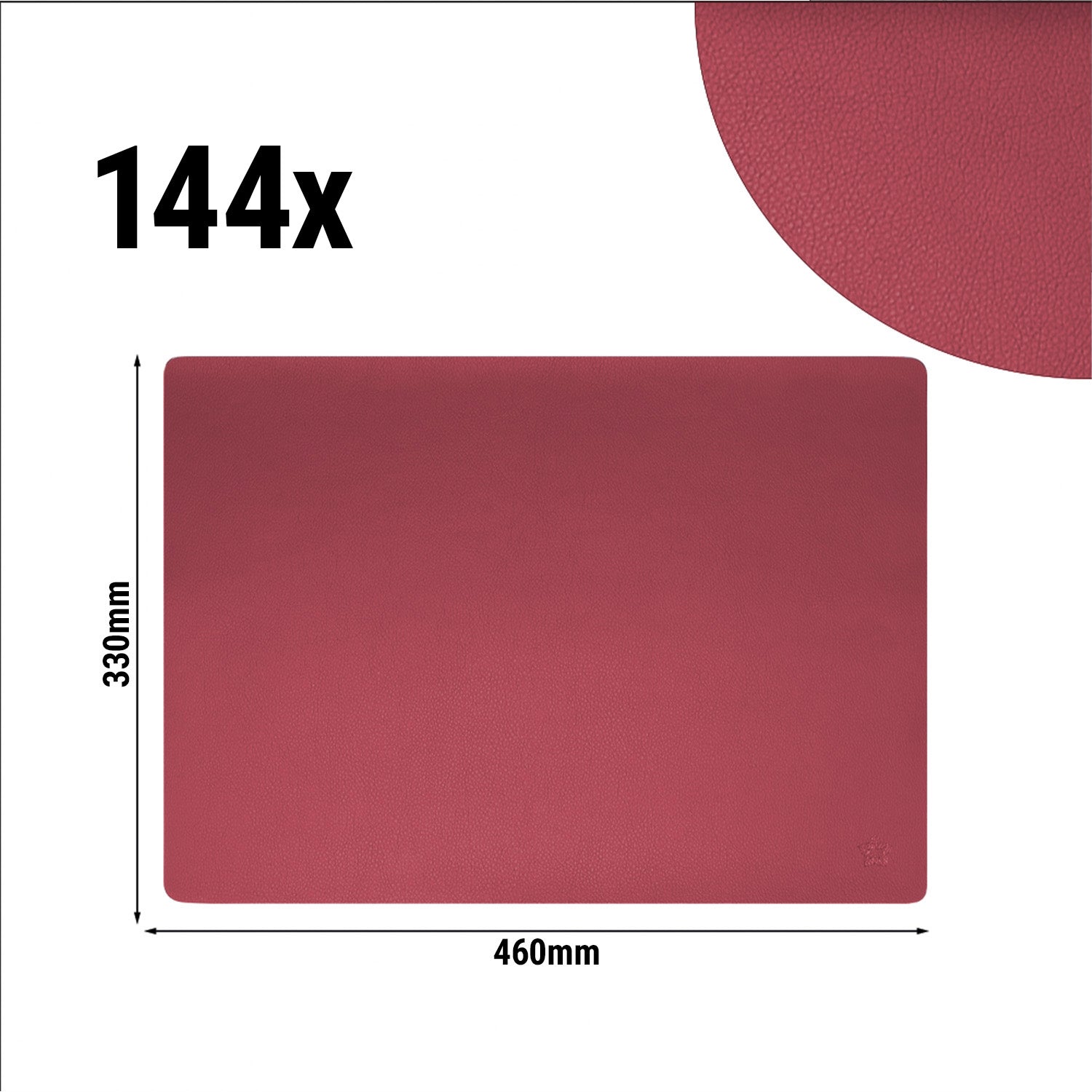 (144 pieces) Placemats for James - in elegant leather look - 33 x 46 cm - Burgundy