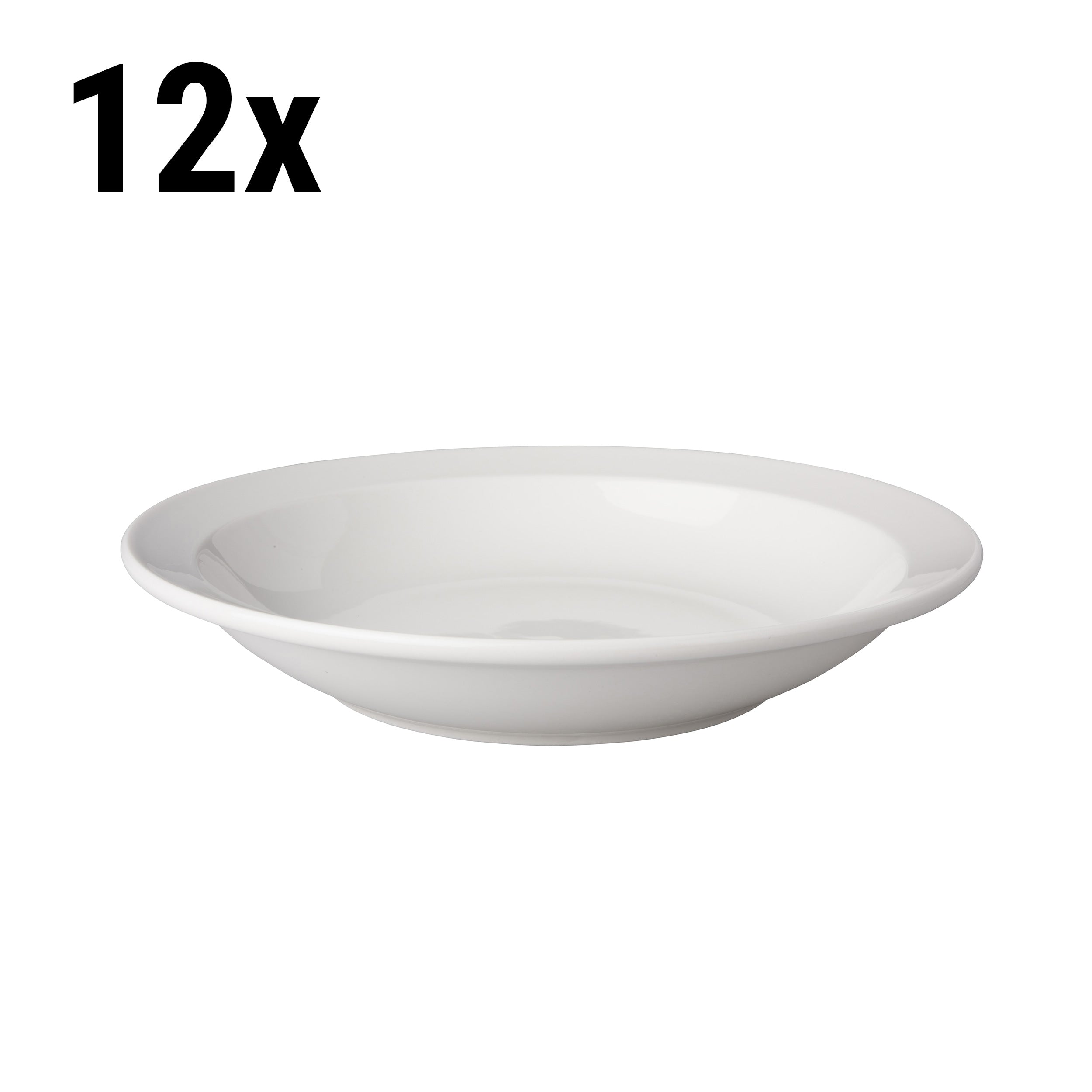 (12 pieces) Mammoet deep plate - Ø 21.5 cm - White