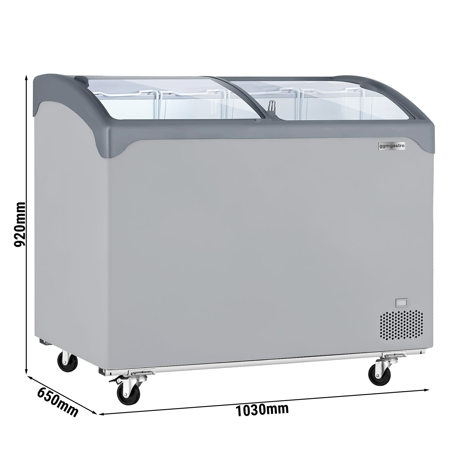 Freezer - 209 liters (net content) - GRAY with glass lid