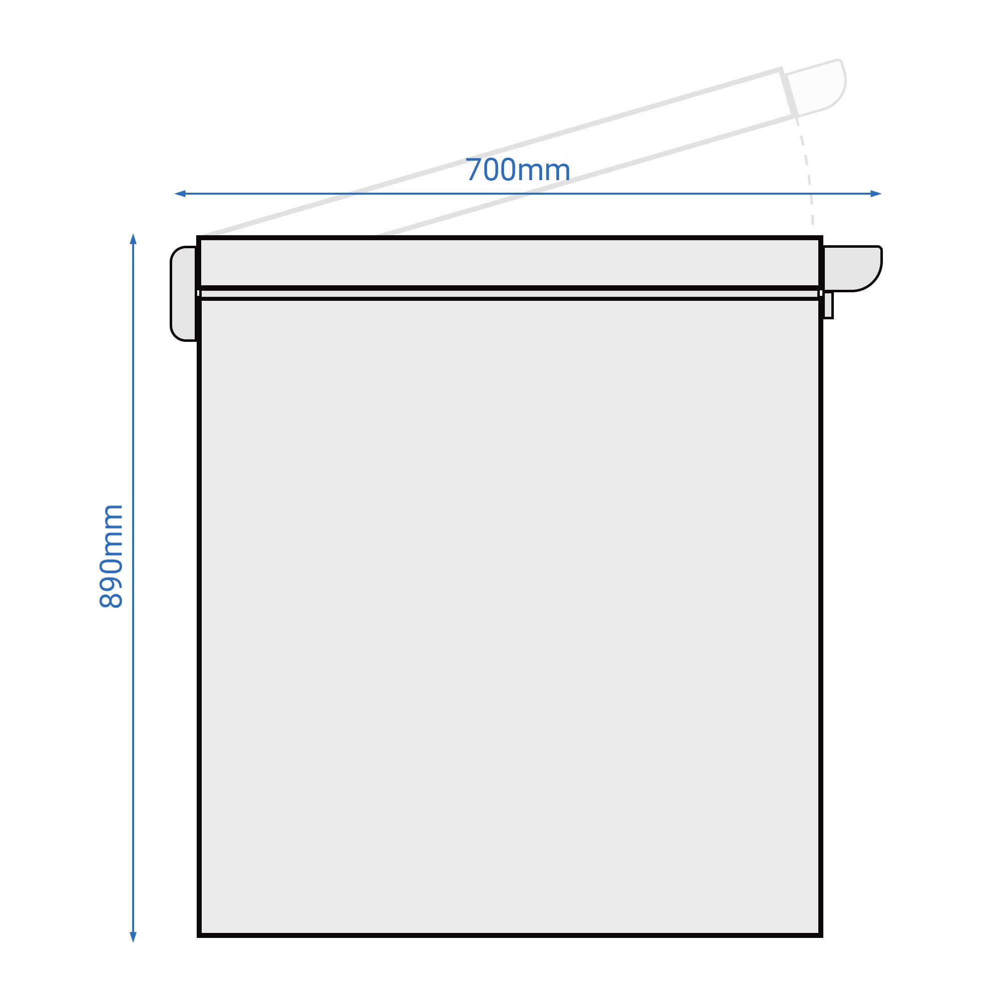 Freezer - 227 liters (net content) - GRAY