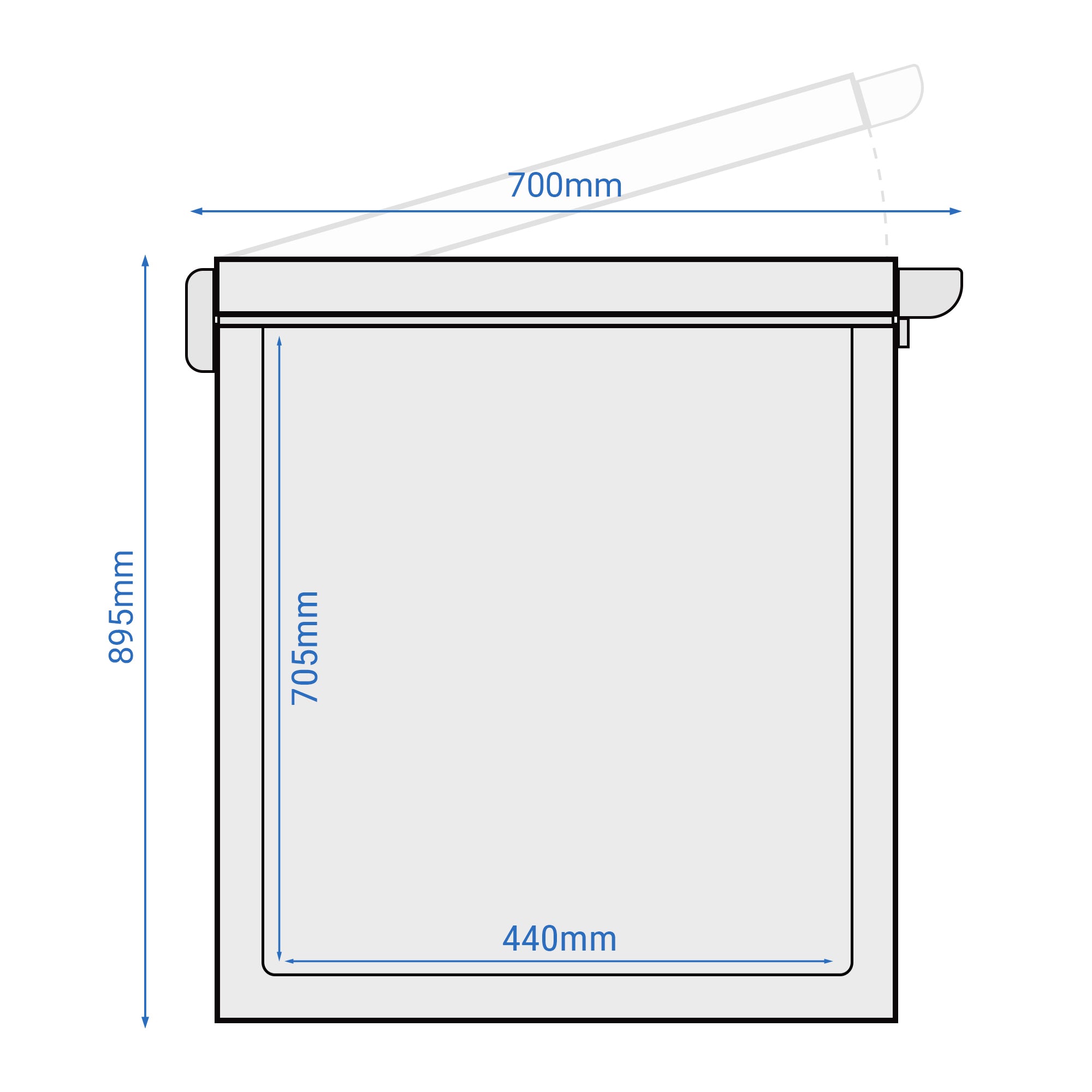 Freezer - 227 liters (net content) - GRAY