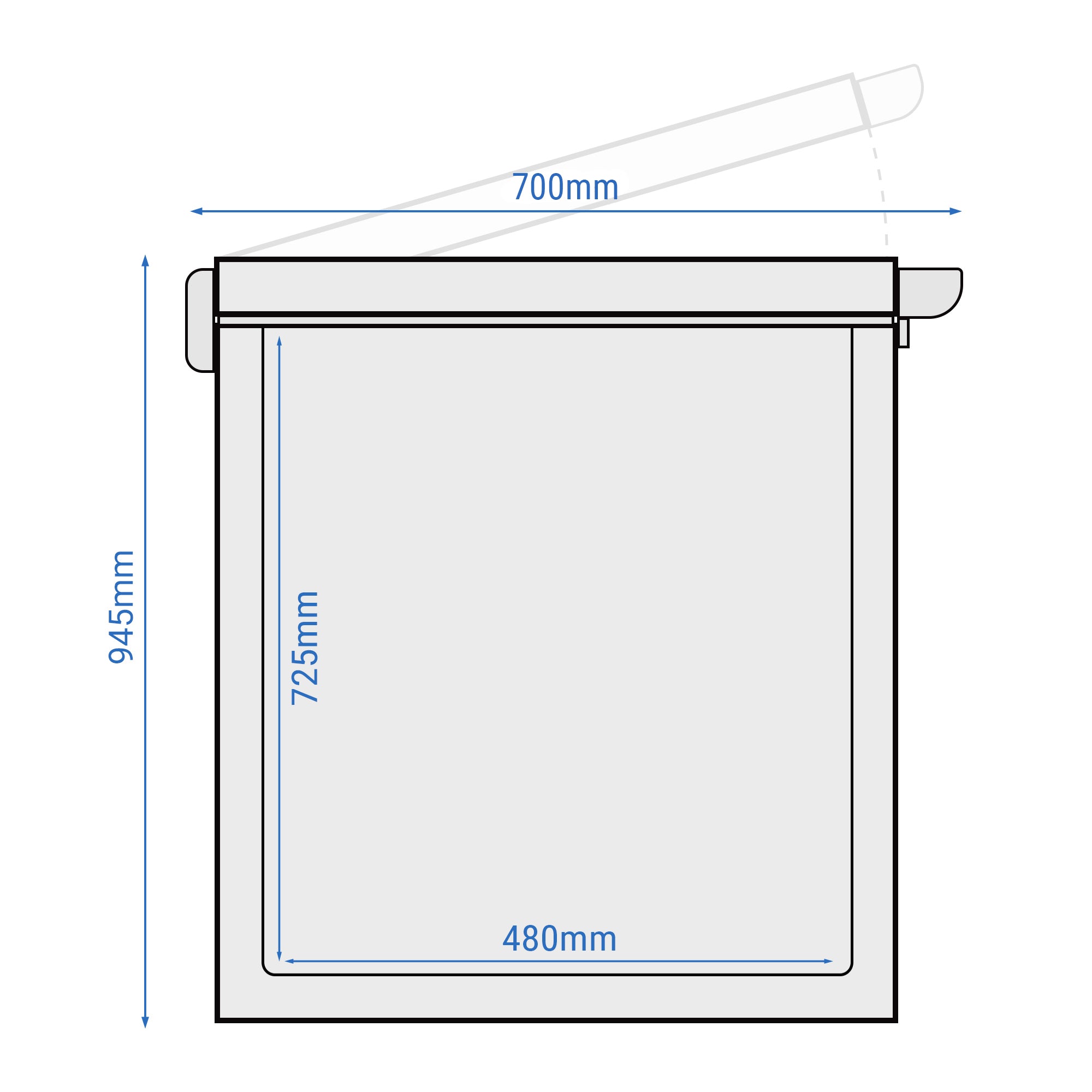 Freezer - 433 liters (net content) - white