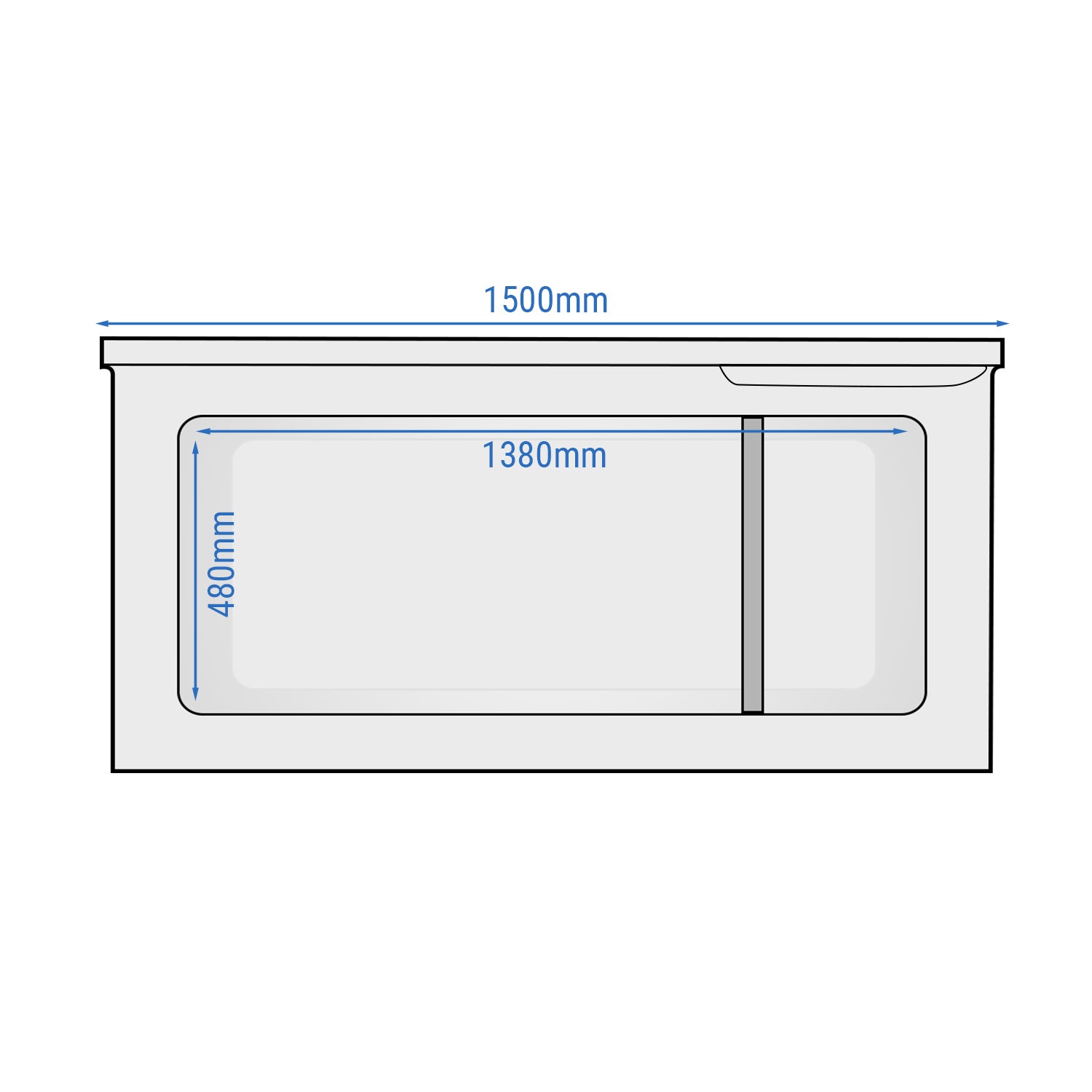 Freezer - 433 liters (net content) - white