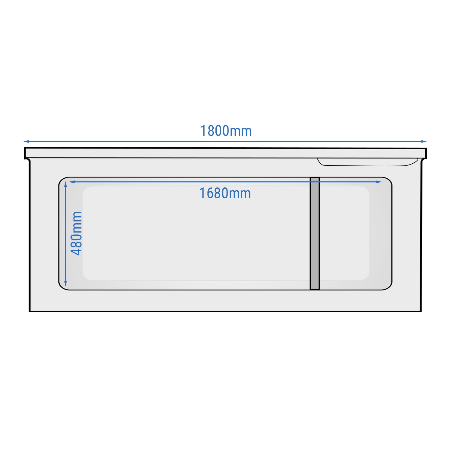 Freezer - 534 liters (net content) - GRAY with stainless steel lid