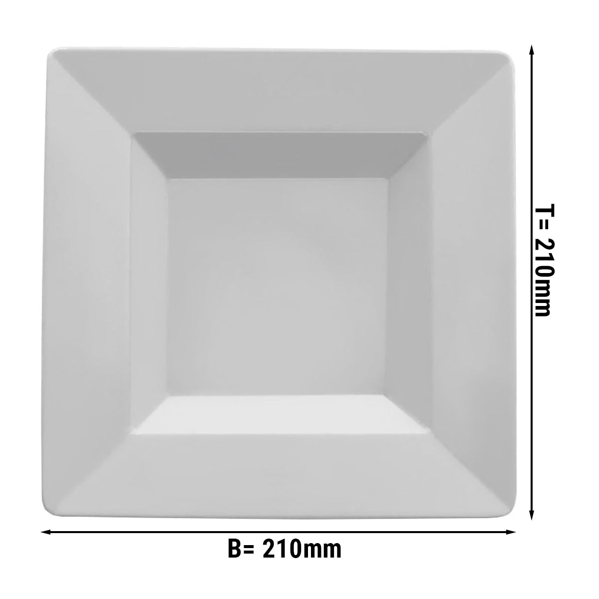 (12 pieces) MAYA - Deep plate - 21 x 21 cm