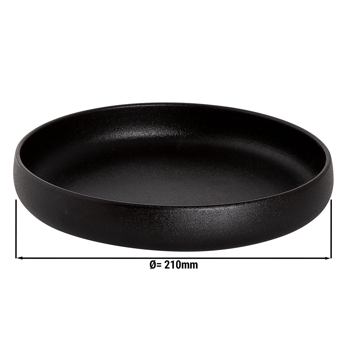 (12 pieces) Maastricht deep plate - Ø 21 cm - Black